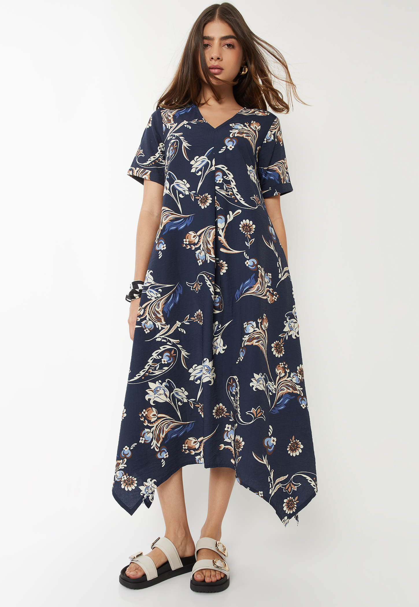 Women Floral Print A-line Dress-picture-15