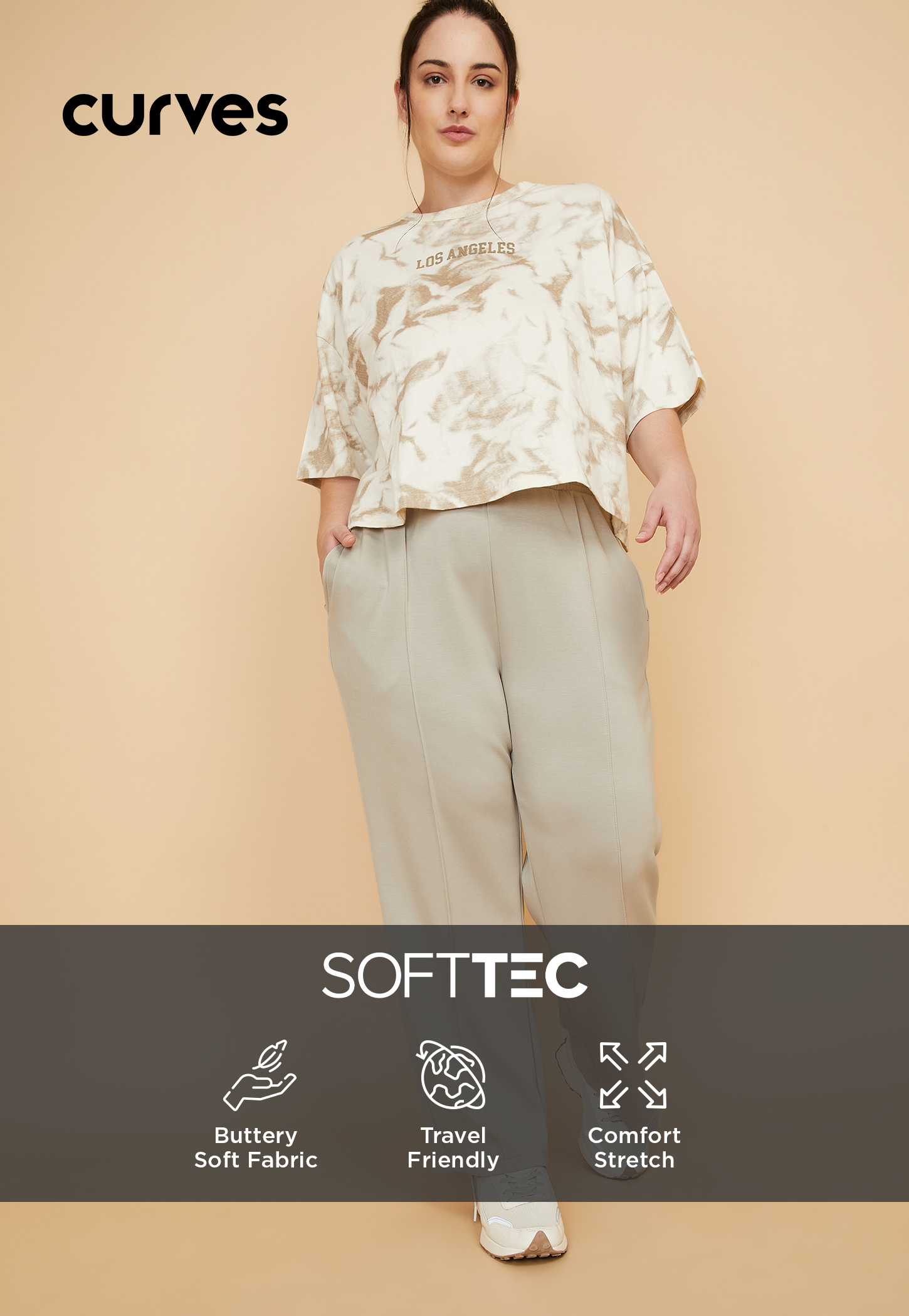 Women Solid Wide Leg Track Pants-picture-10