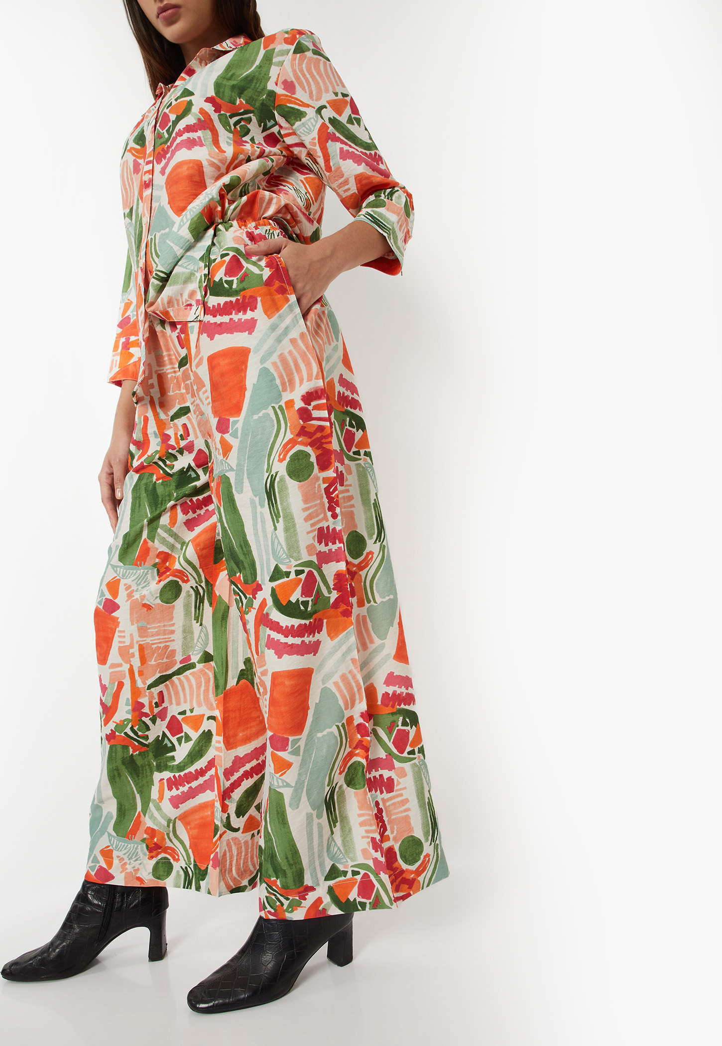 Women Printed Flared Palazzos-image-12