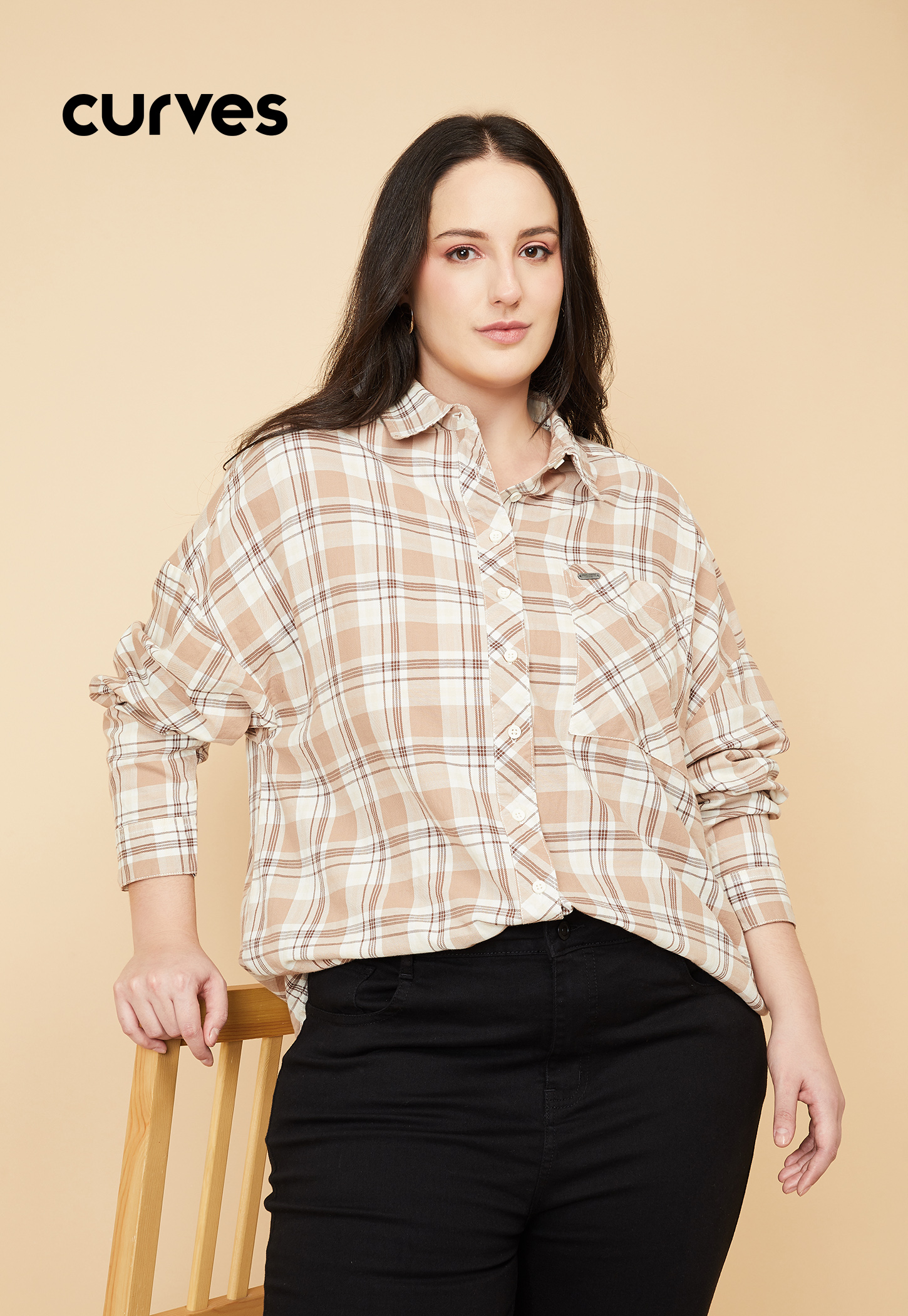 Women Checked Oversized Shirt-picture-42
