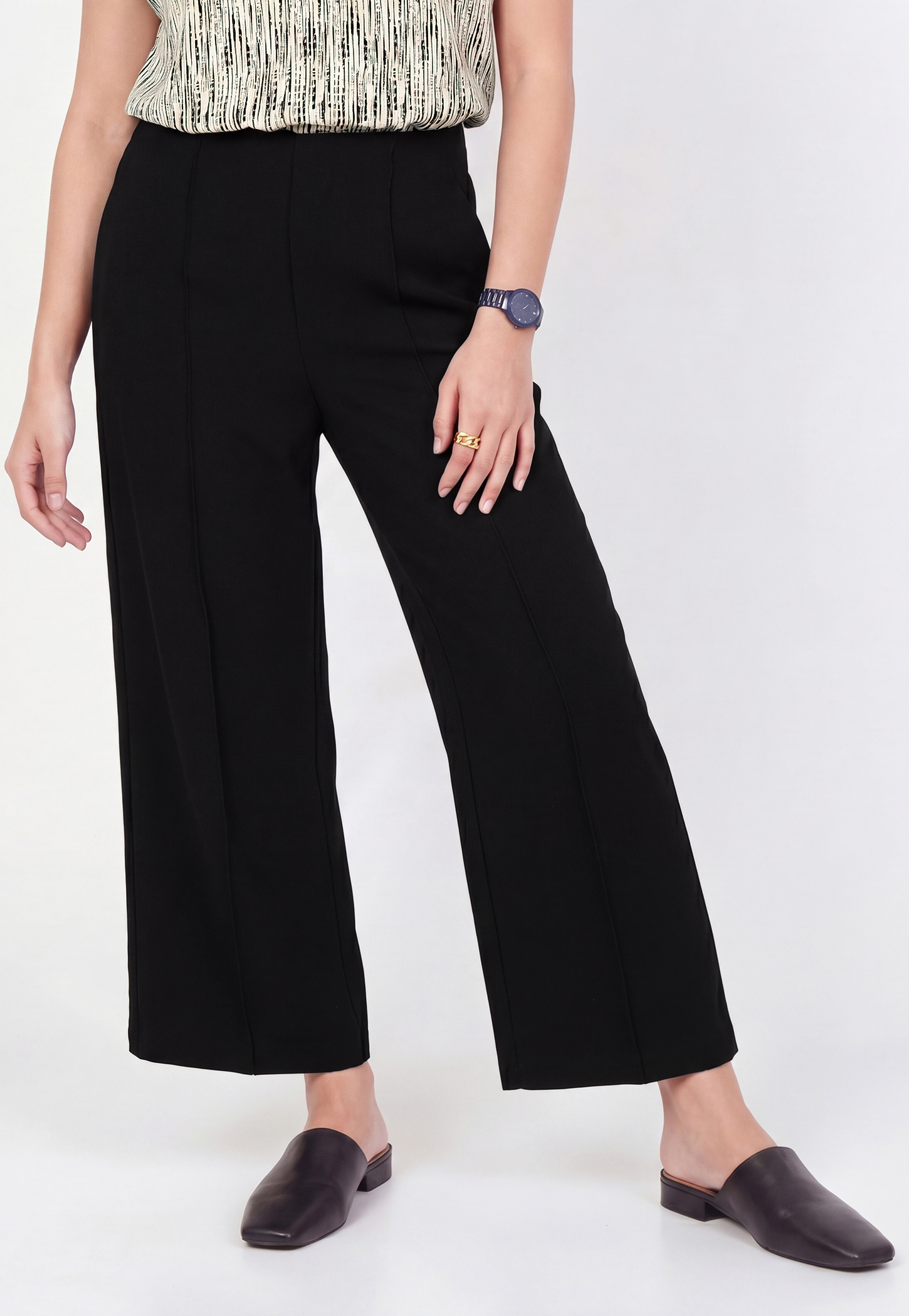 Women Solid Trousers-picture-29