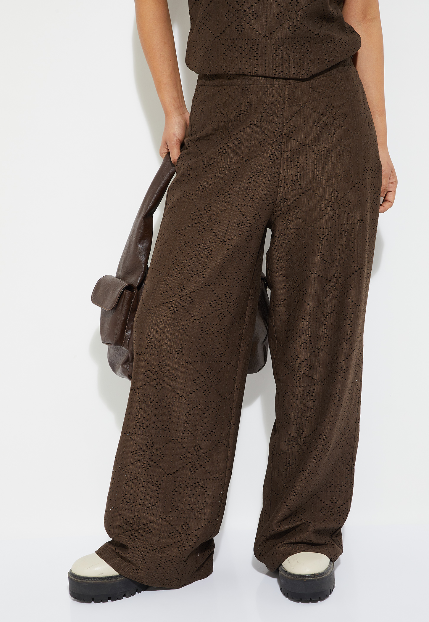 ALAYA F x URB_N Women Knit Wide Leg Trousers-image-38