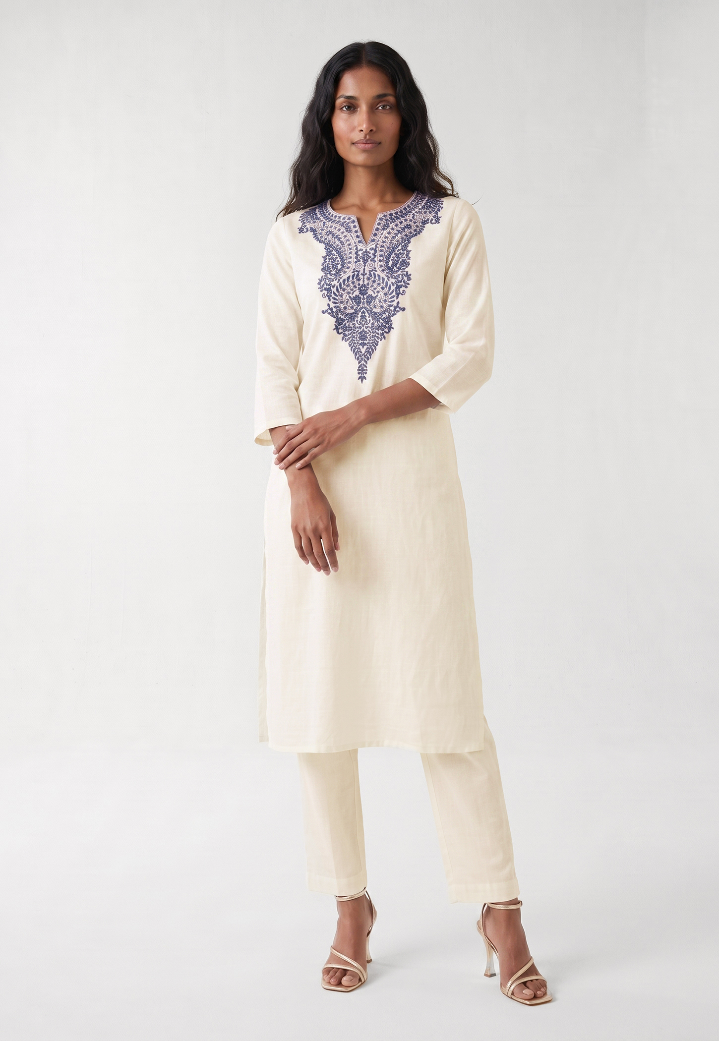 Women Embroidered Straight Kurta Set-picture-23