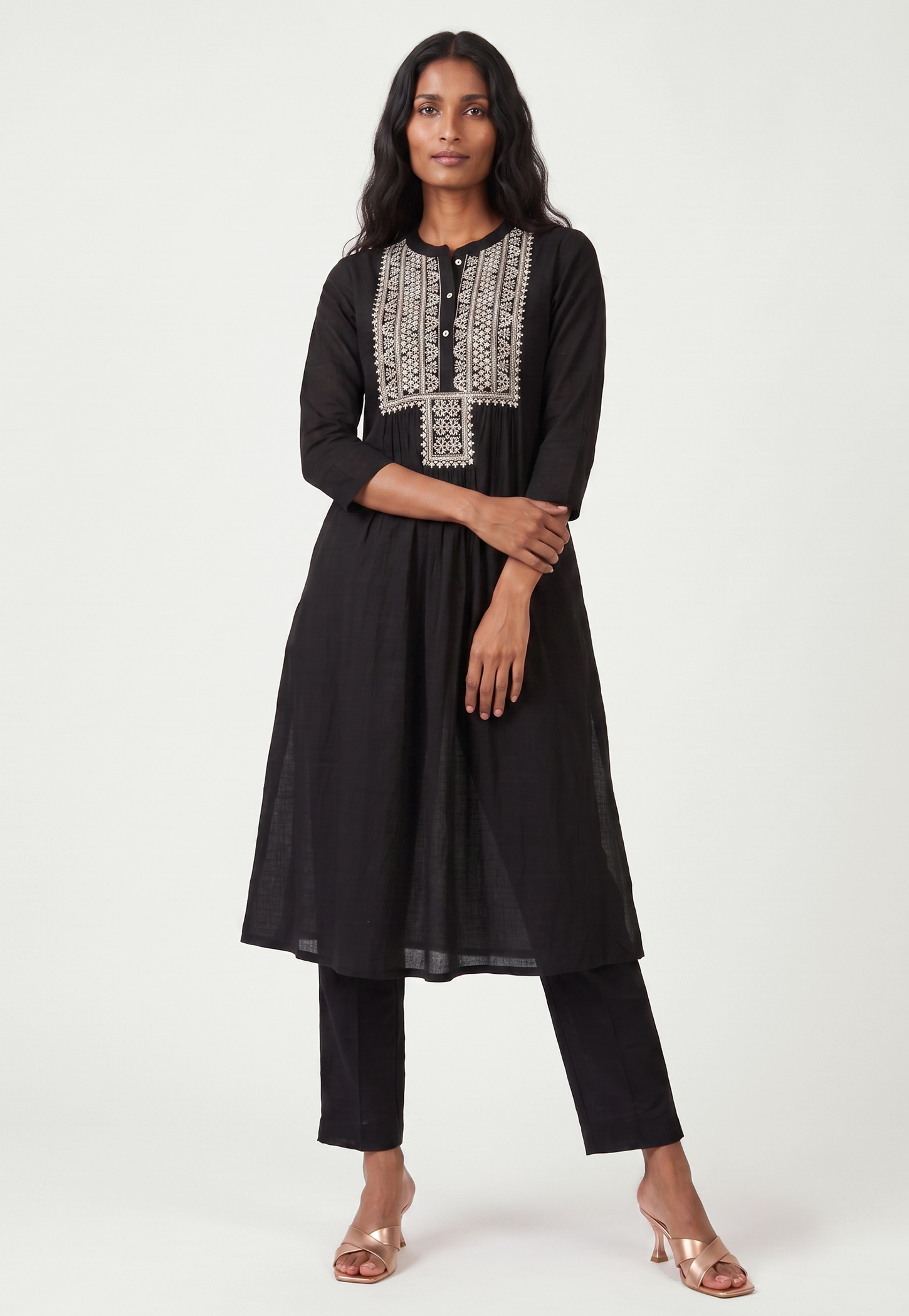 Women Embroidered A-Line Kurta Set-picture-10