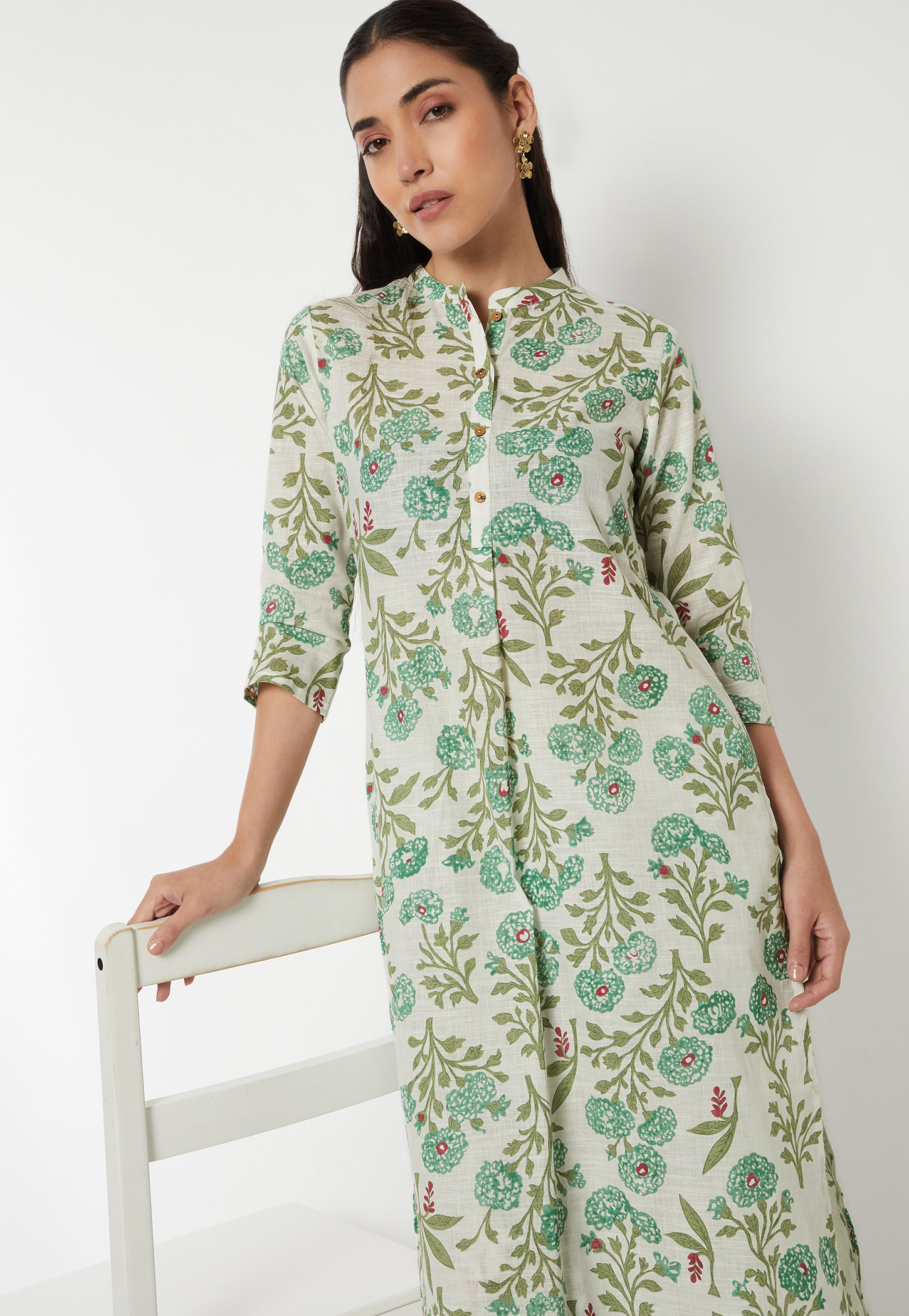 Women Floral Print Straight Kurta Set-picture-27