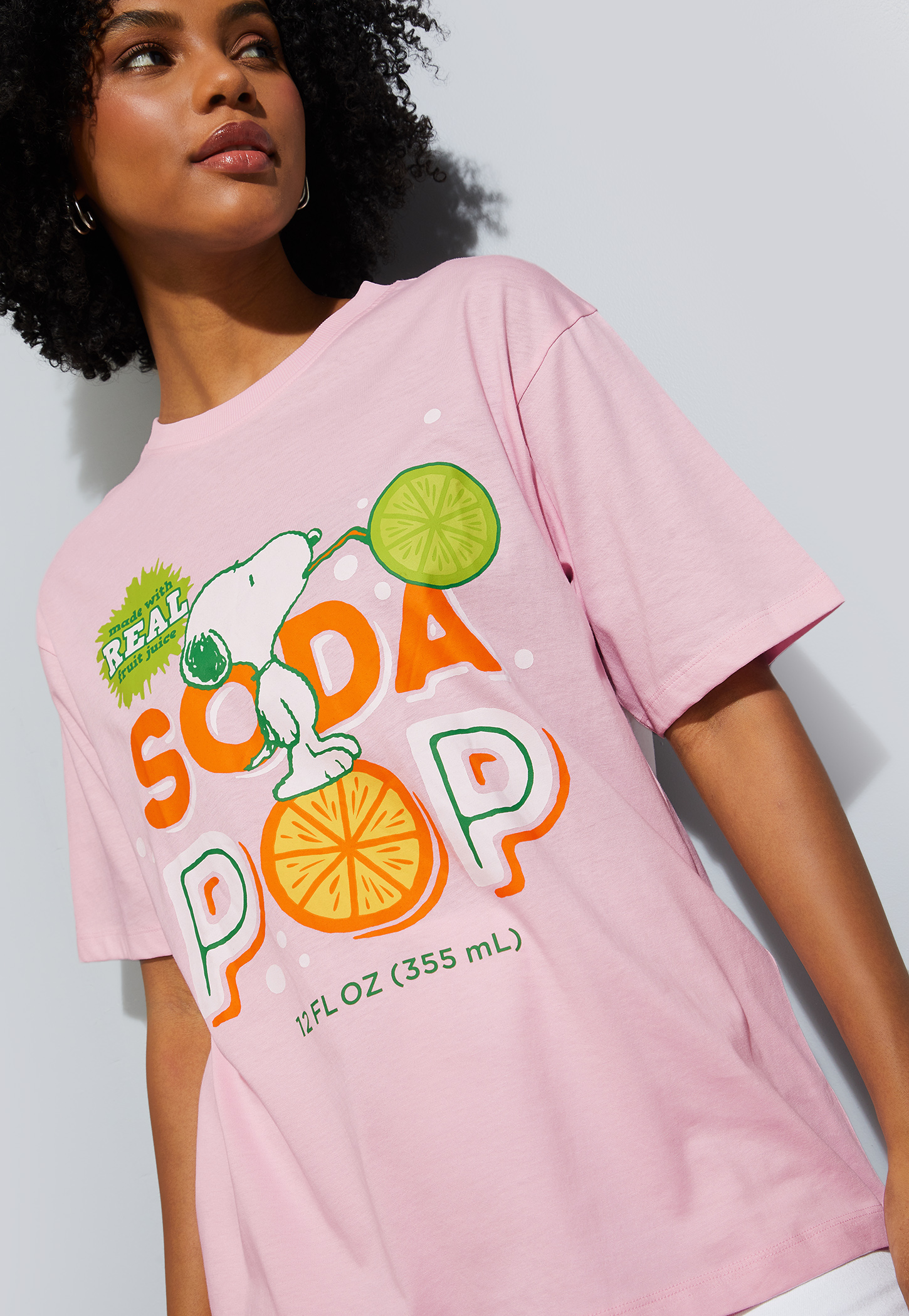 URB_N Women Peanuts Print Oversized T-shirt-picture-11
