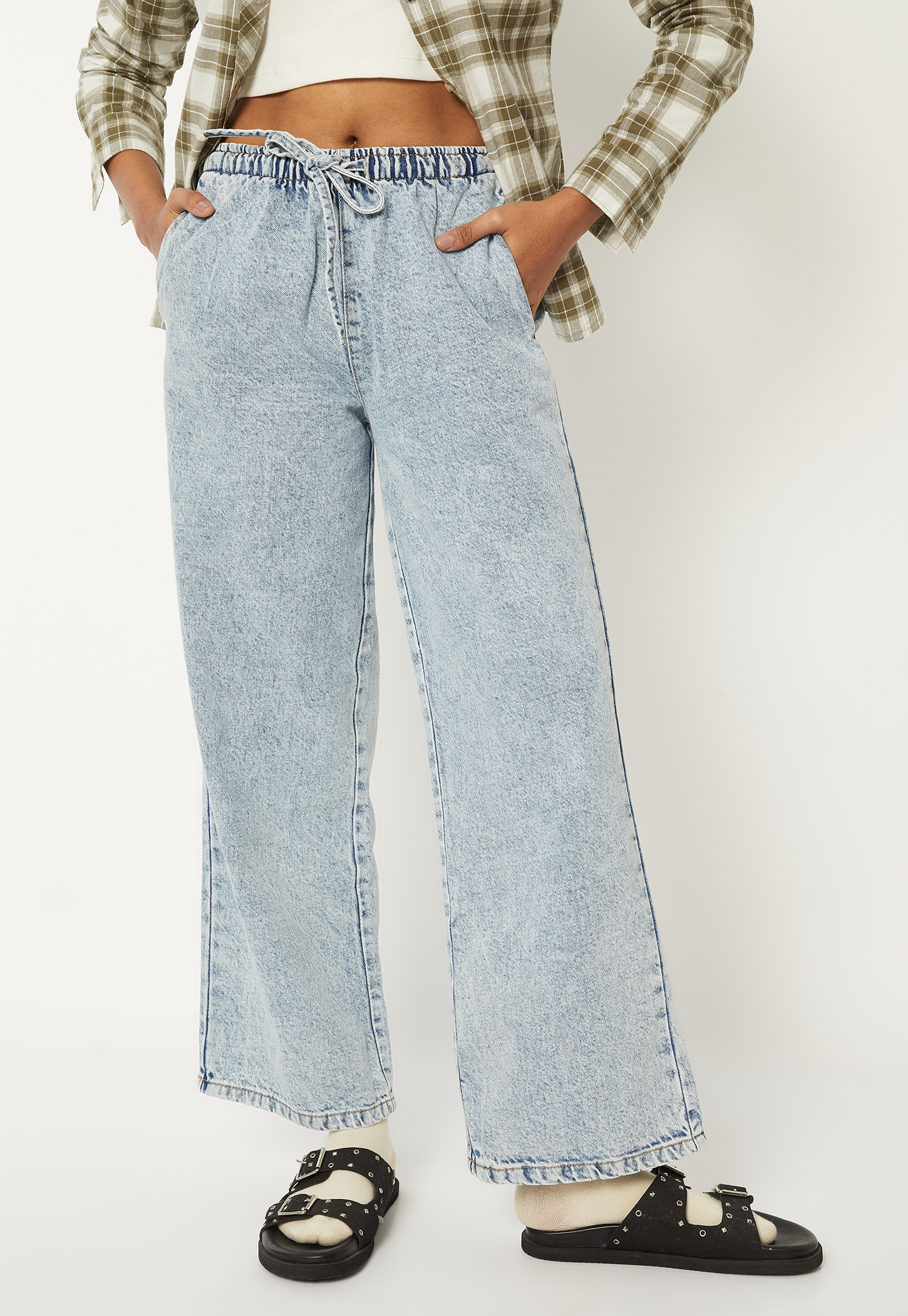 Women Light Wash Denim Jeans-picture-41