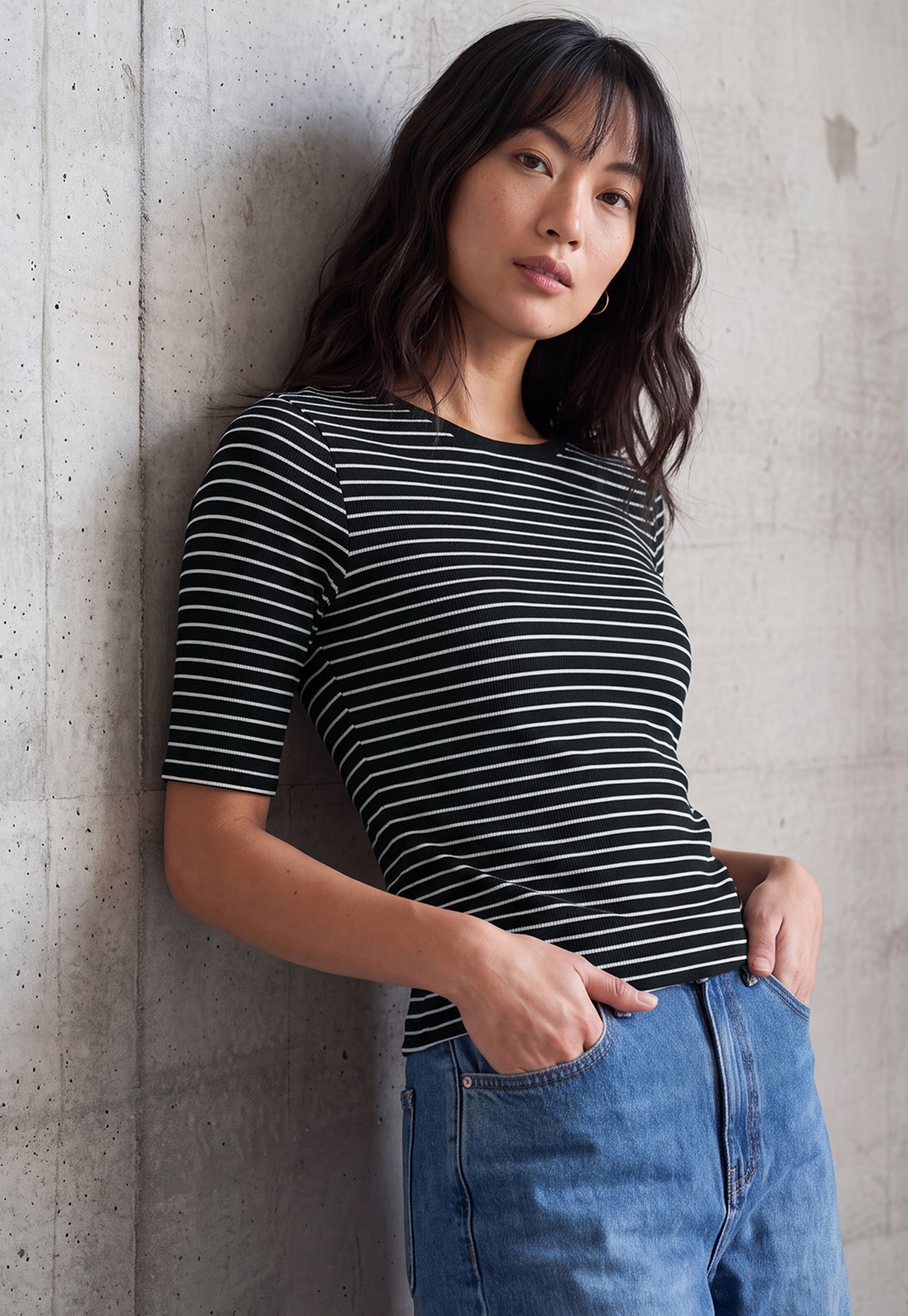 Women Striped T-shirt-image-19