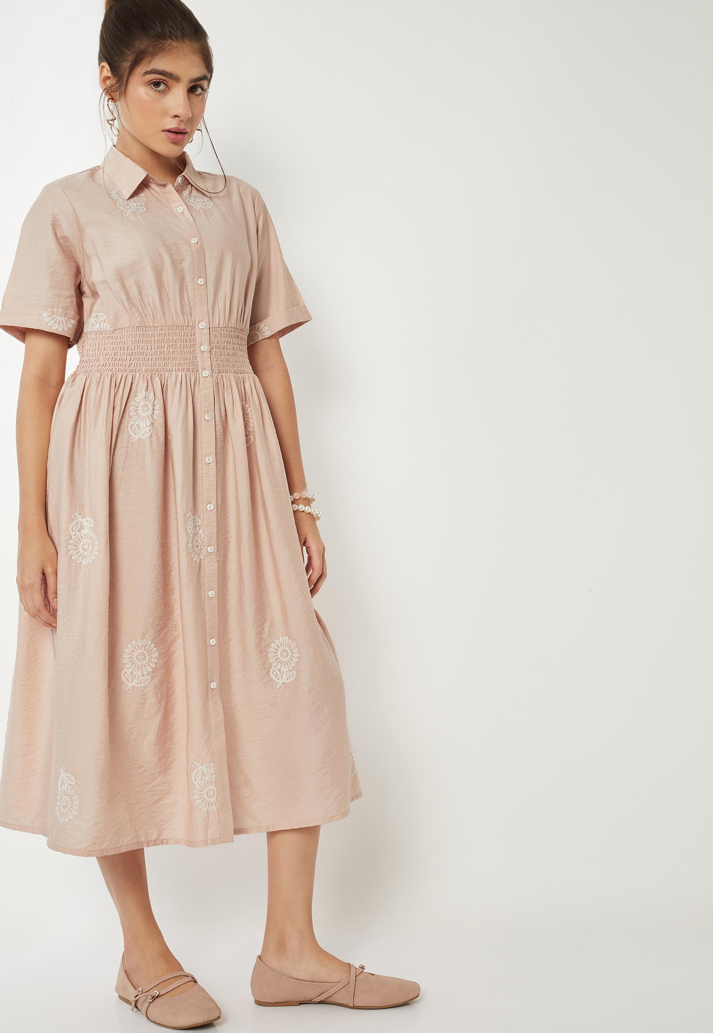 Women Embroidered Shirt Dress-picture-24