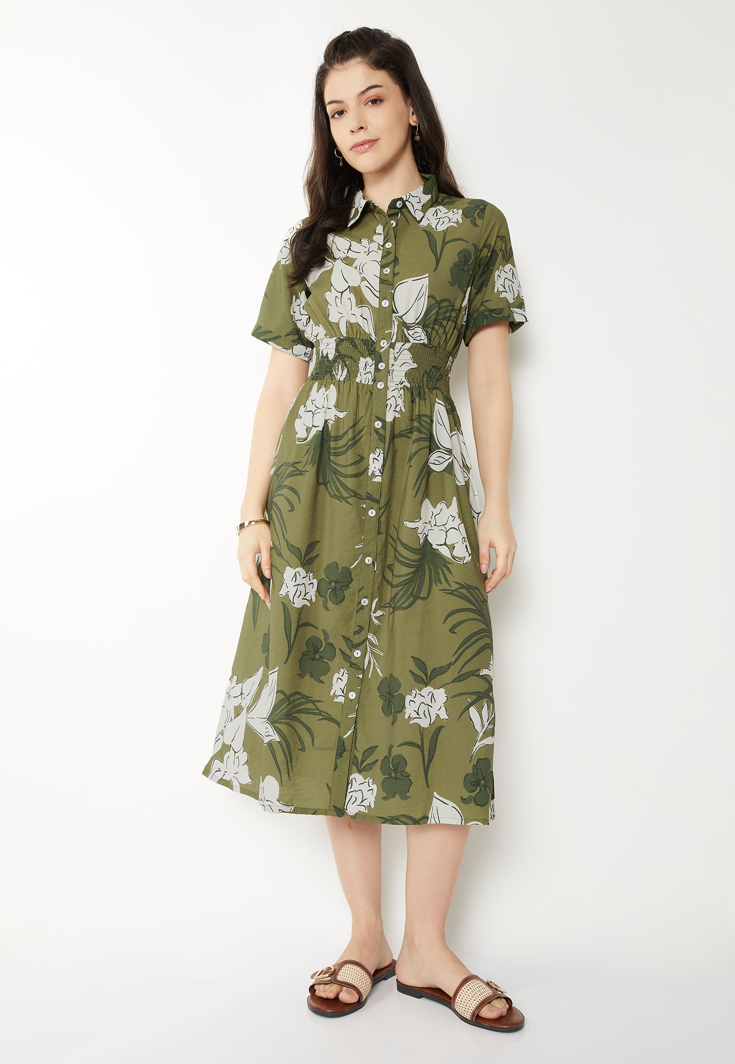 Women Floral Print Midi Dress-picture-29
