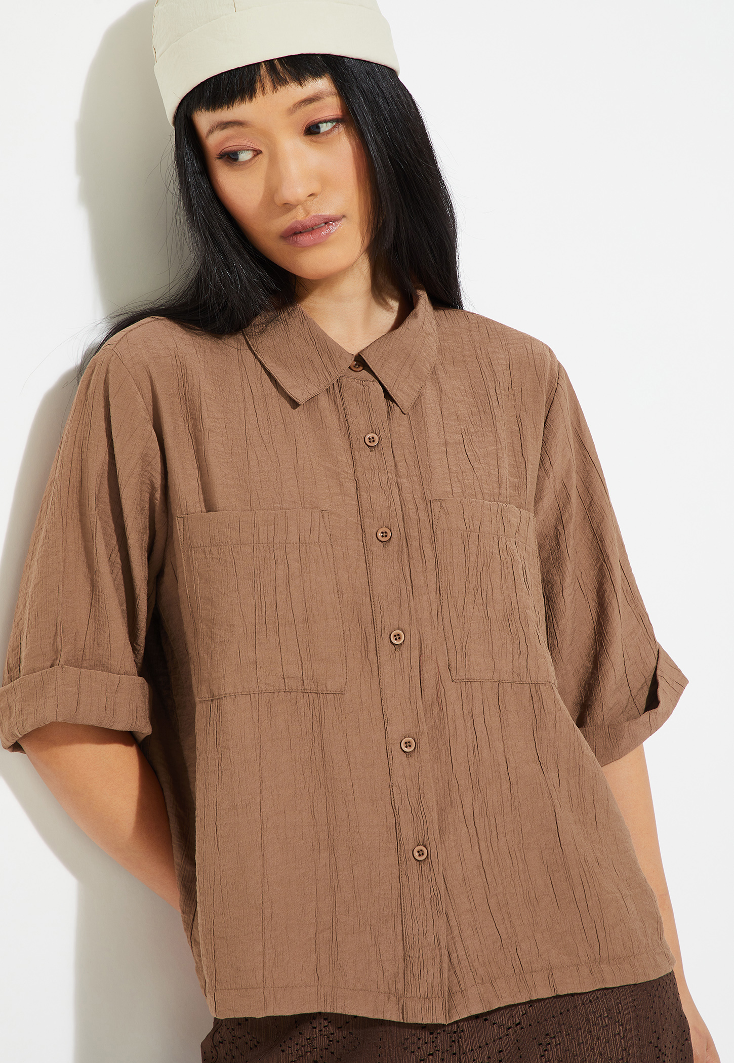 ALAYA F x URB_N Women Textured Boxy Fit Shirt-picture-21