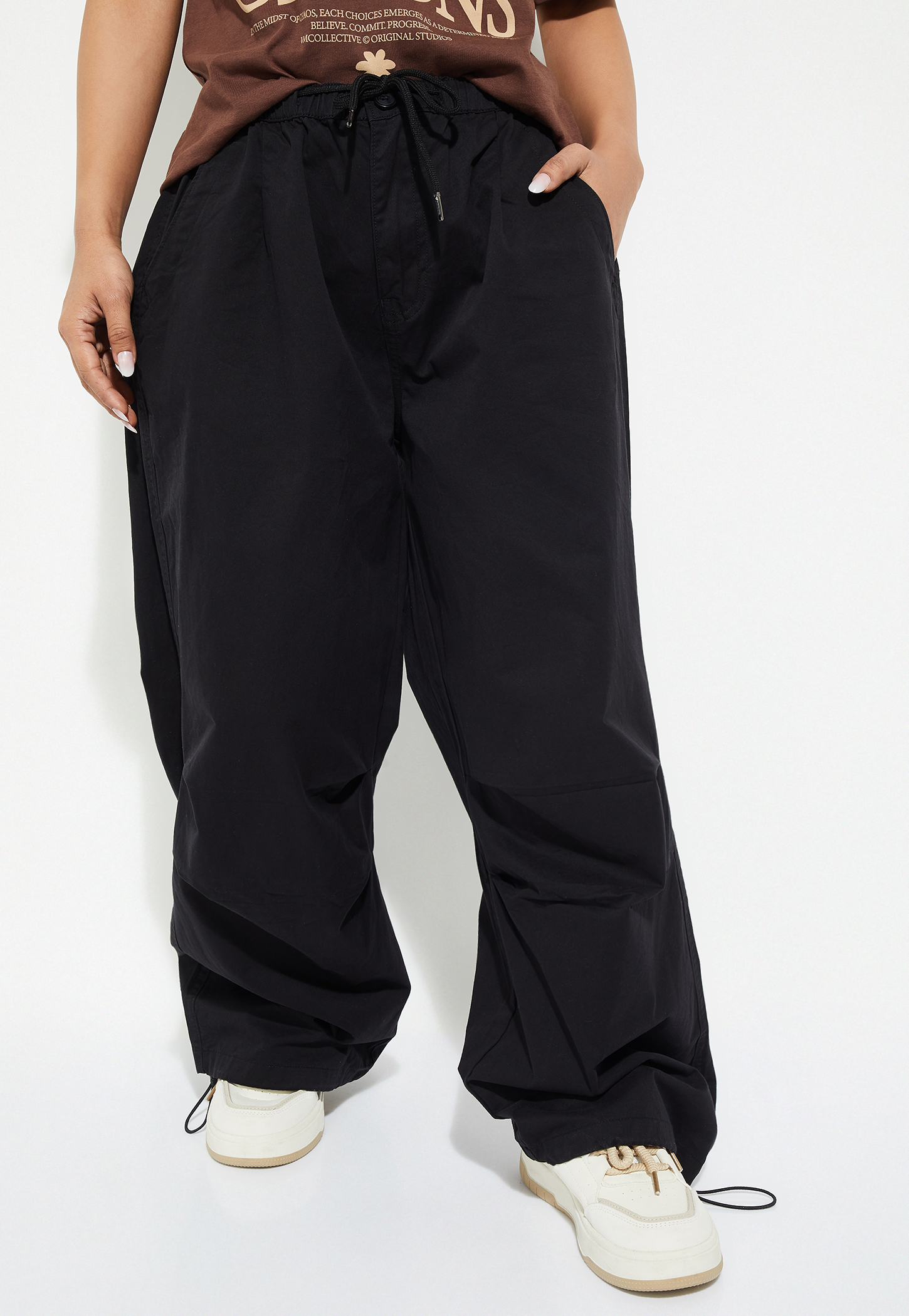 URB_N Women Solid Parachute Pants-picture-19