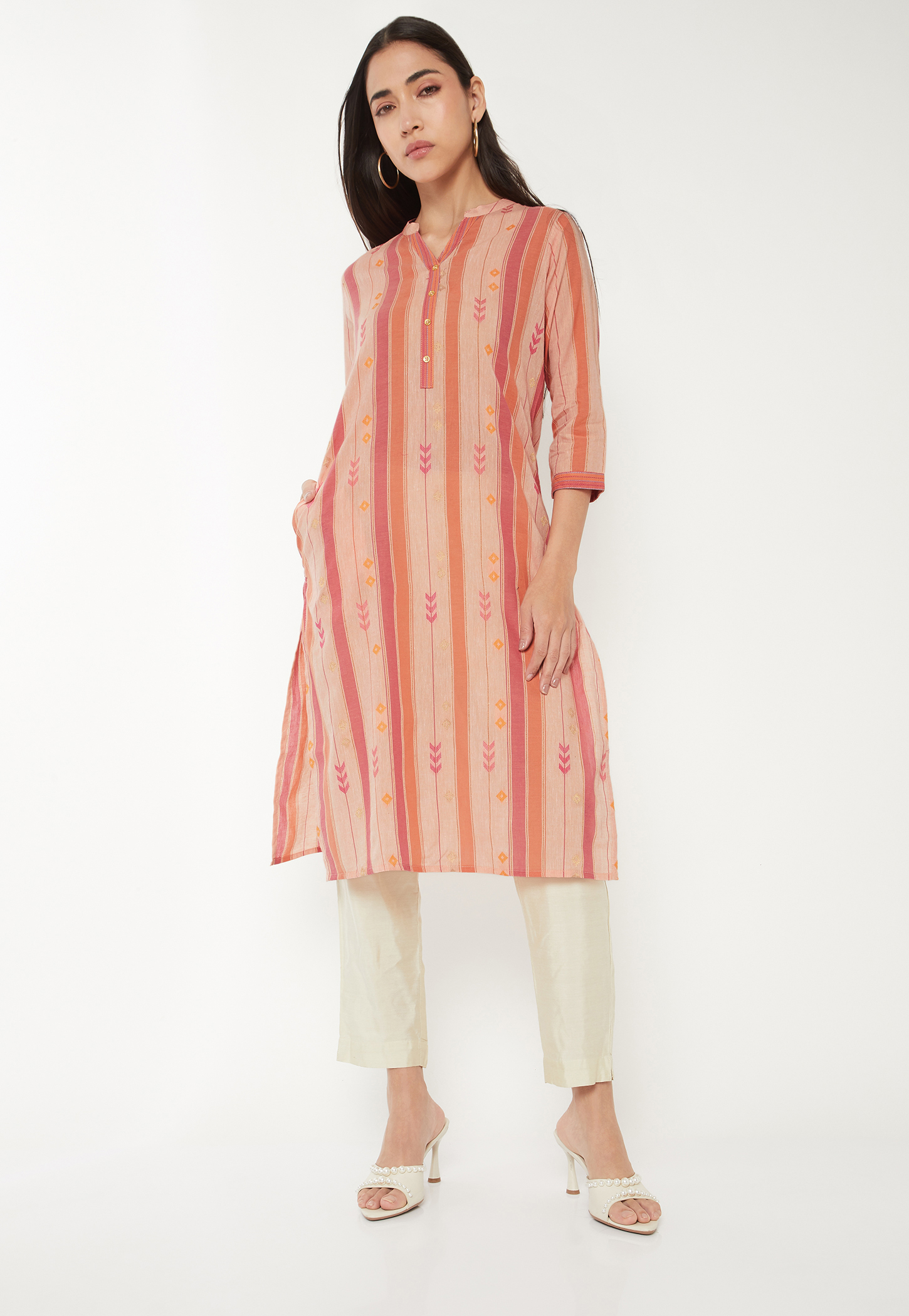 Women Striped Straight Kurta-image-24