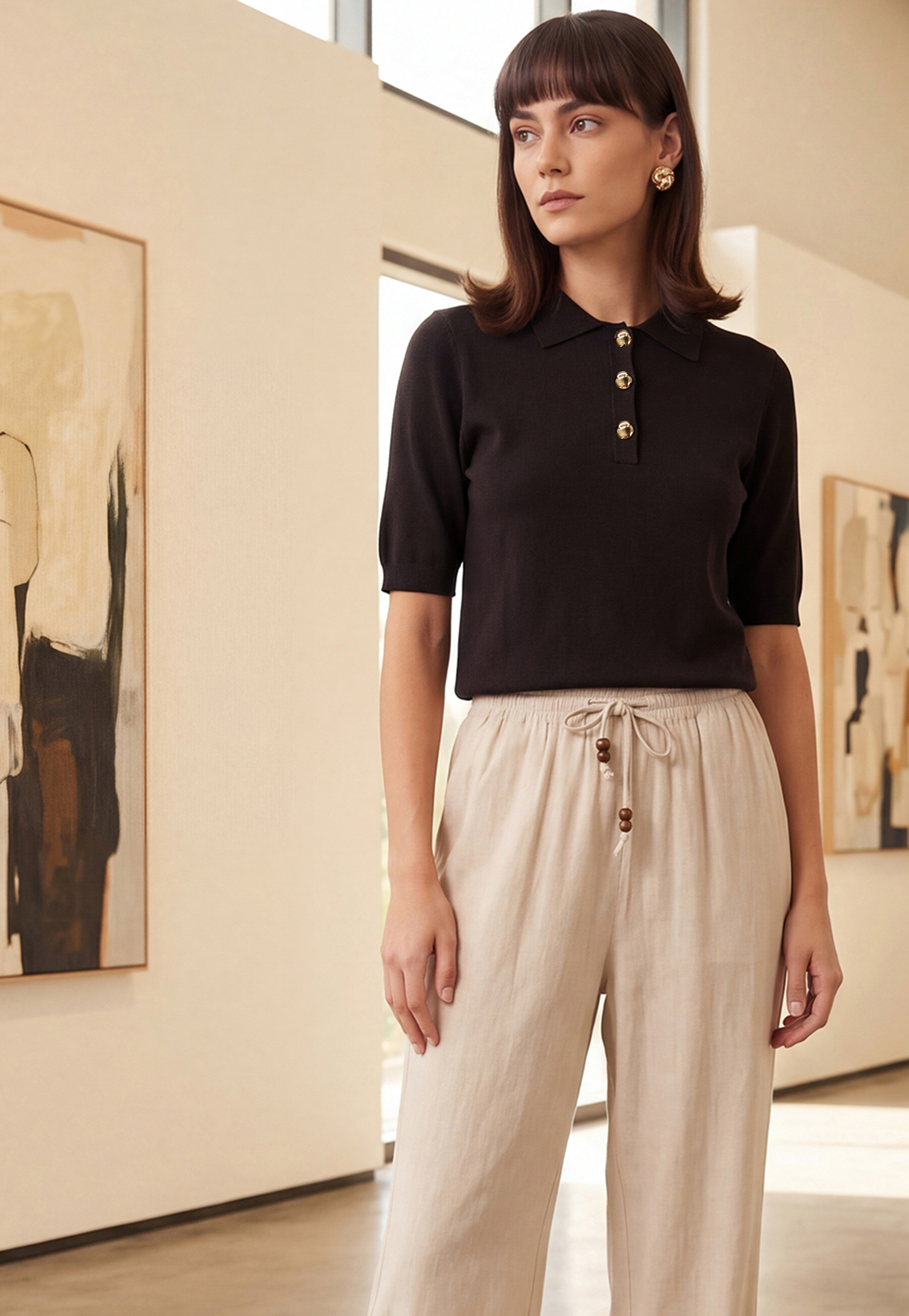 Women Solid Polo T-shirt-picture-15
