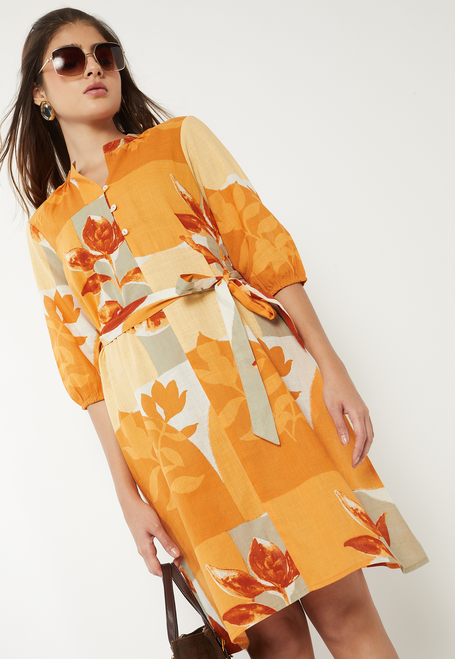 Women Floral Print A-line Dress-picture-29
