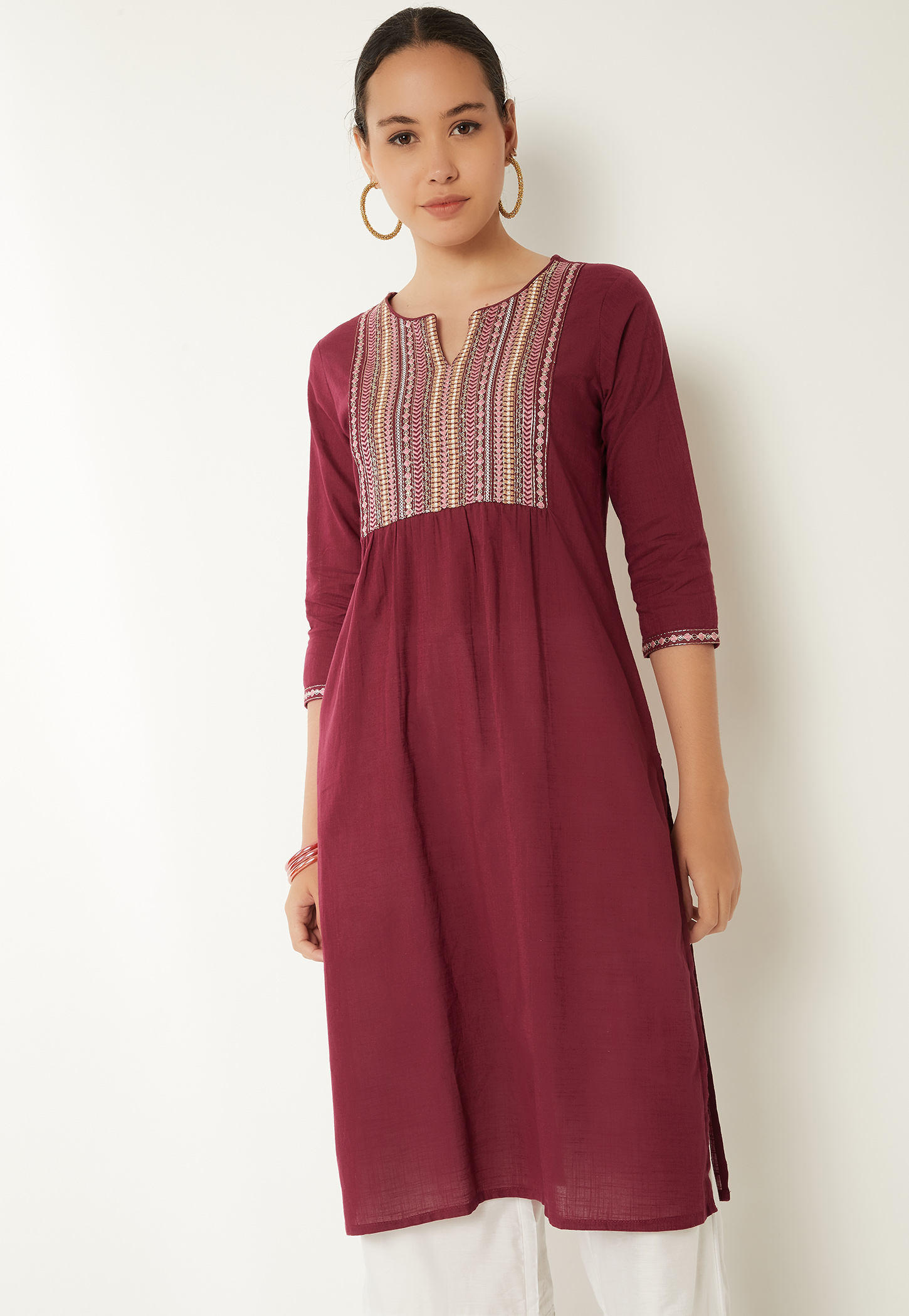 Women Embroidered Yoke A-line Kurta-picture-50