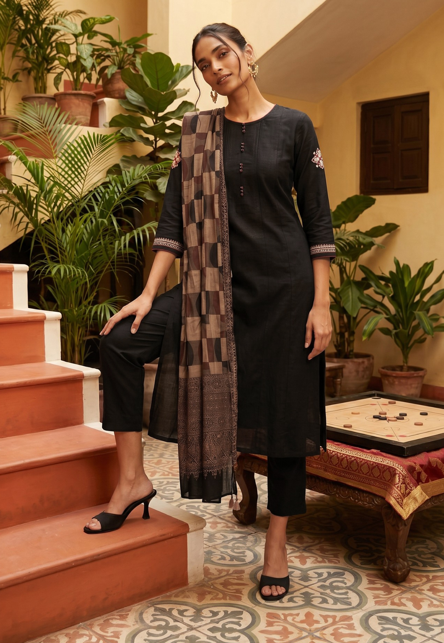 Women Embroidered Straight Kurta Set with Dupatta-picture-38