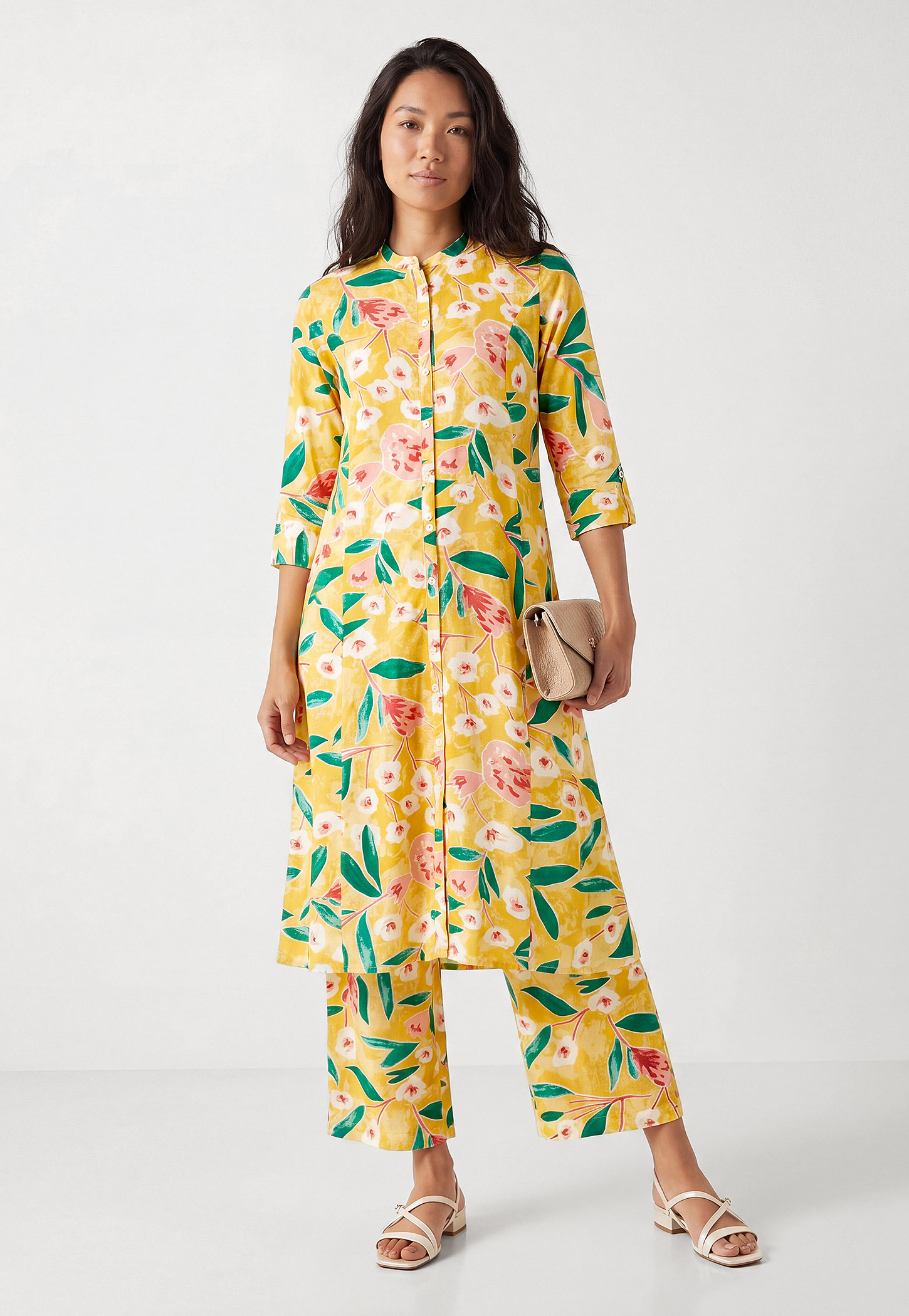 Women Floral Print Straight Kurta Set-picture-16