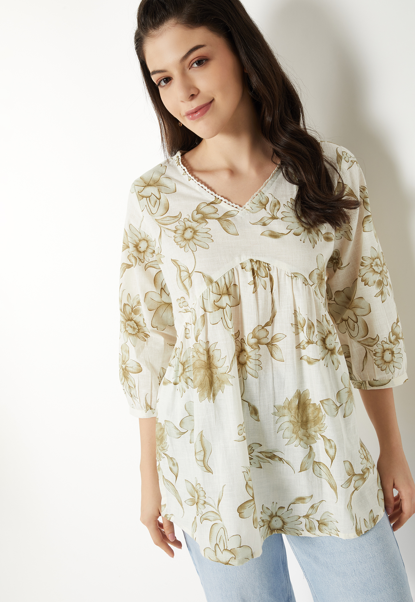 Women Floral Print Alia Cut Short Kurti-picture-47