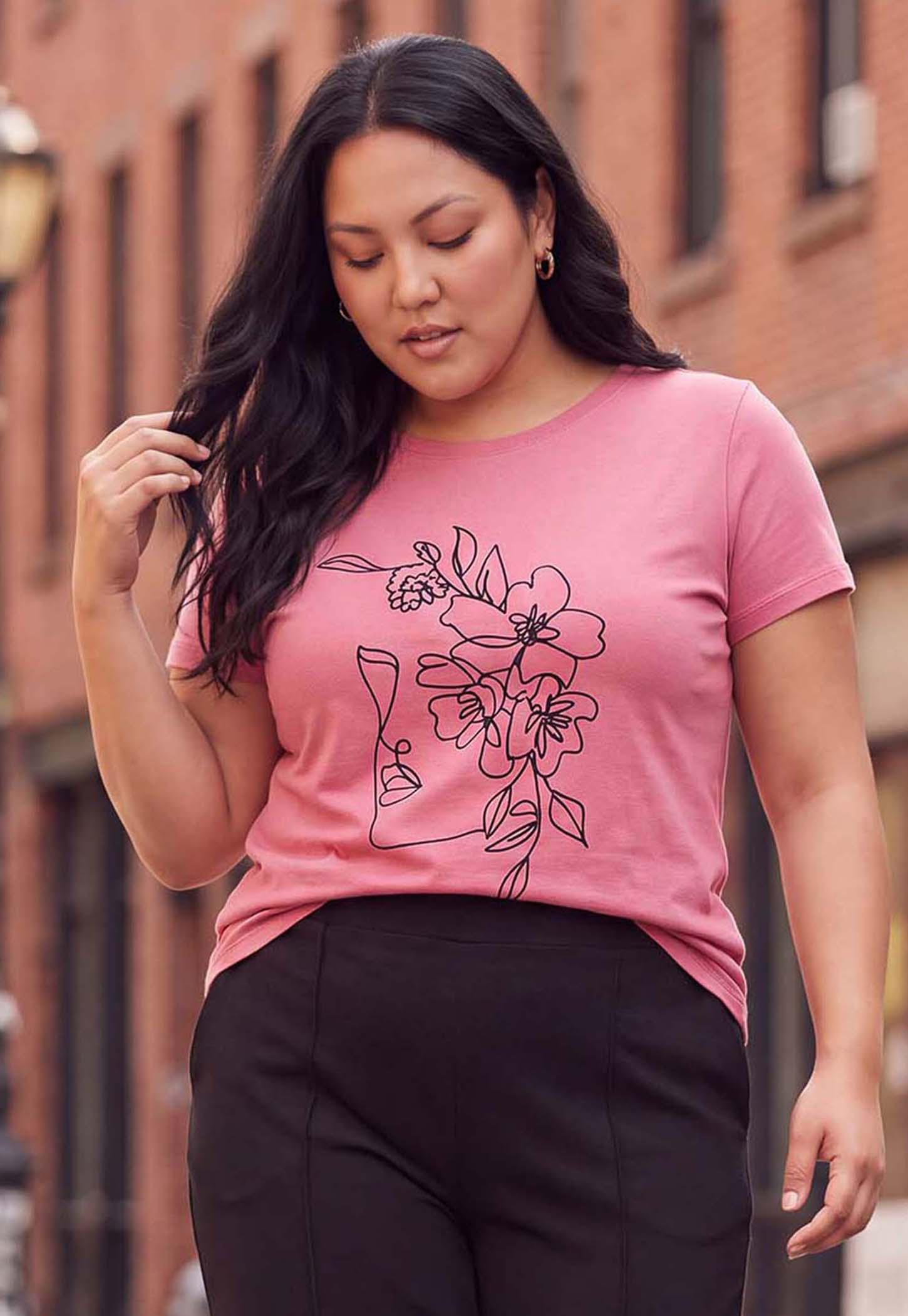 Women Floral Print T-shirt-picture-19