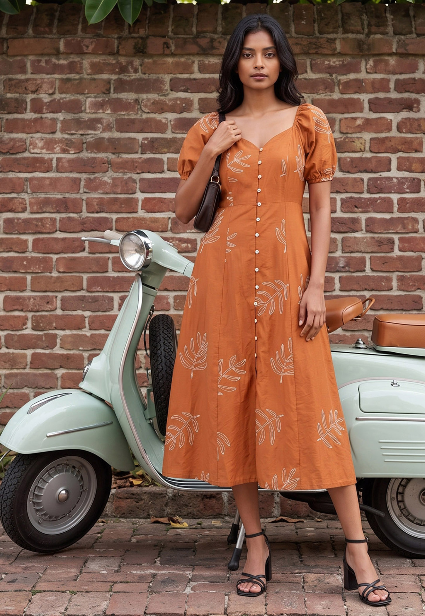 Women Embroidered Midi Dress-picture-15
