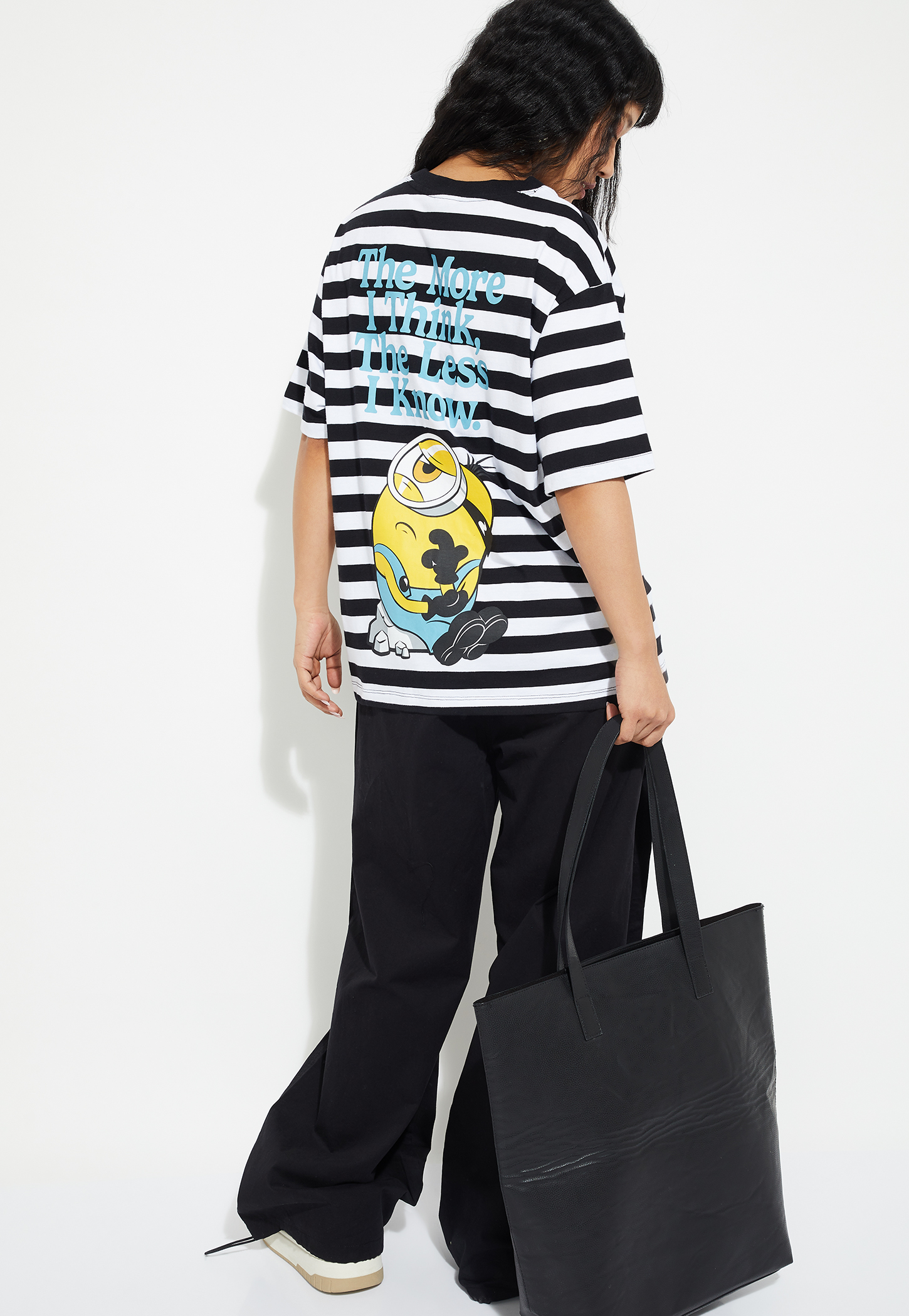 Women Minions Striped T-shirt-picture-27