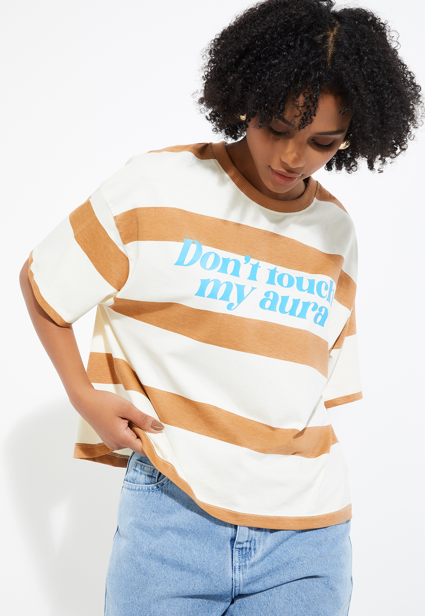 URB_N Women Boxy Fit Striped T-shirt-picture-39