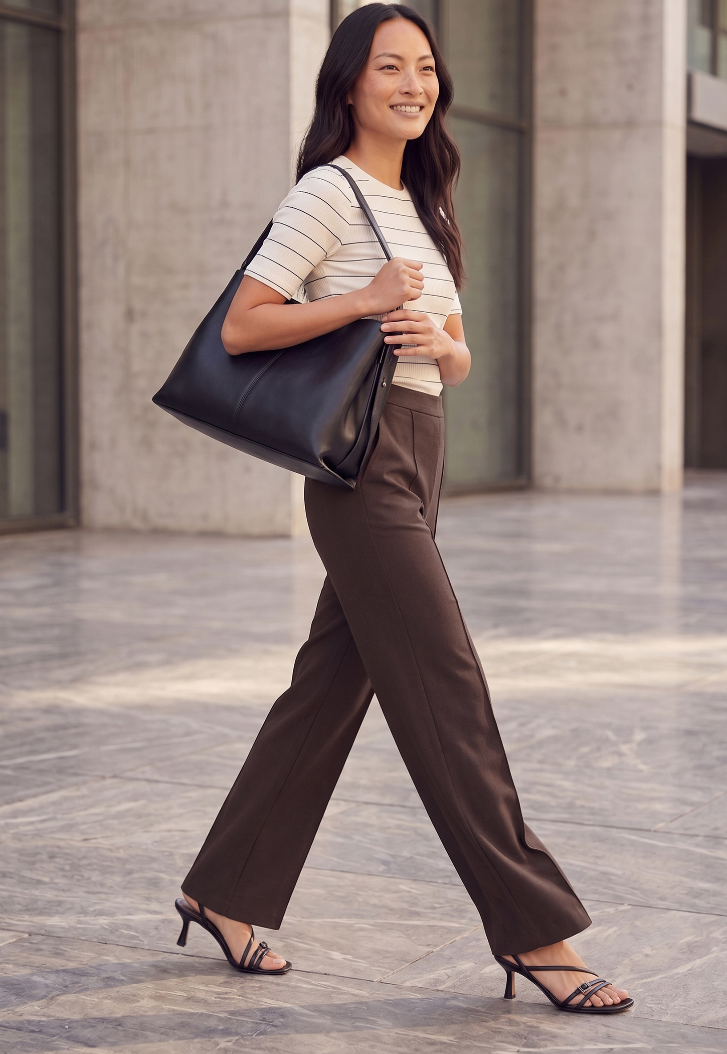 Women Solid Relaxed Trousers-image-13
