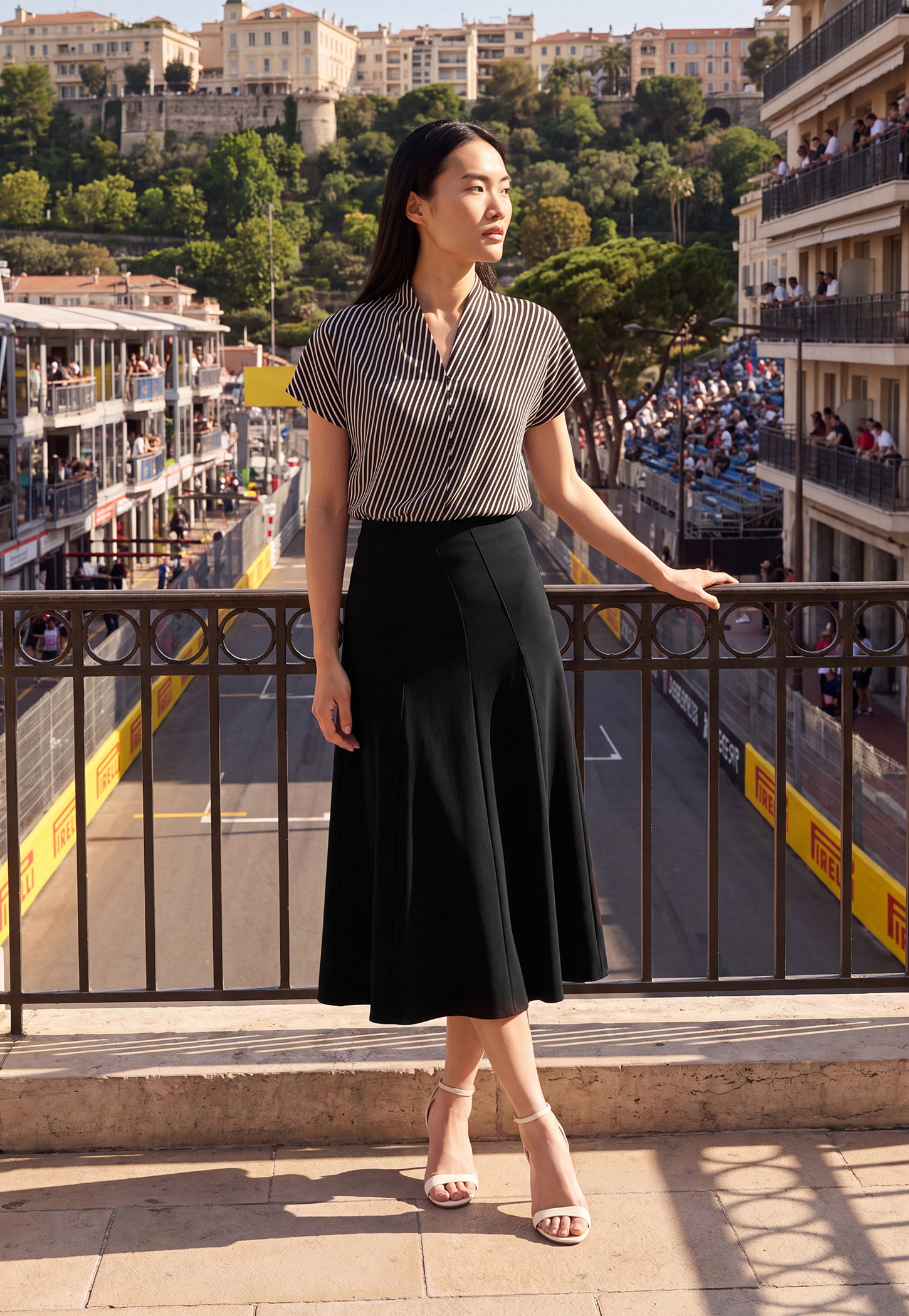 Women Solid Flared Skirt-image-15