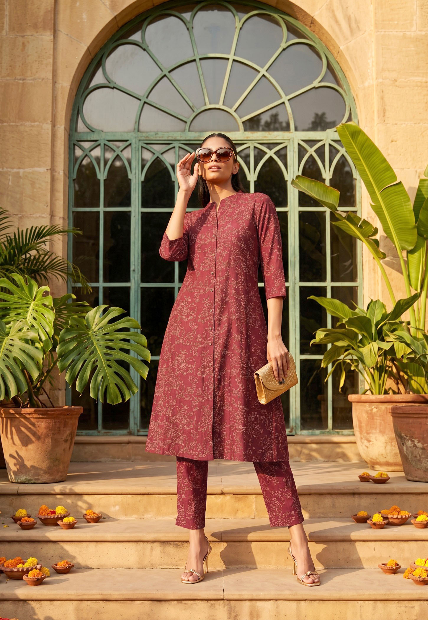 Women Printed Kalidar Kurta Set-image-16