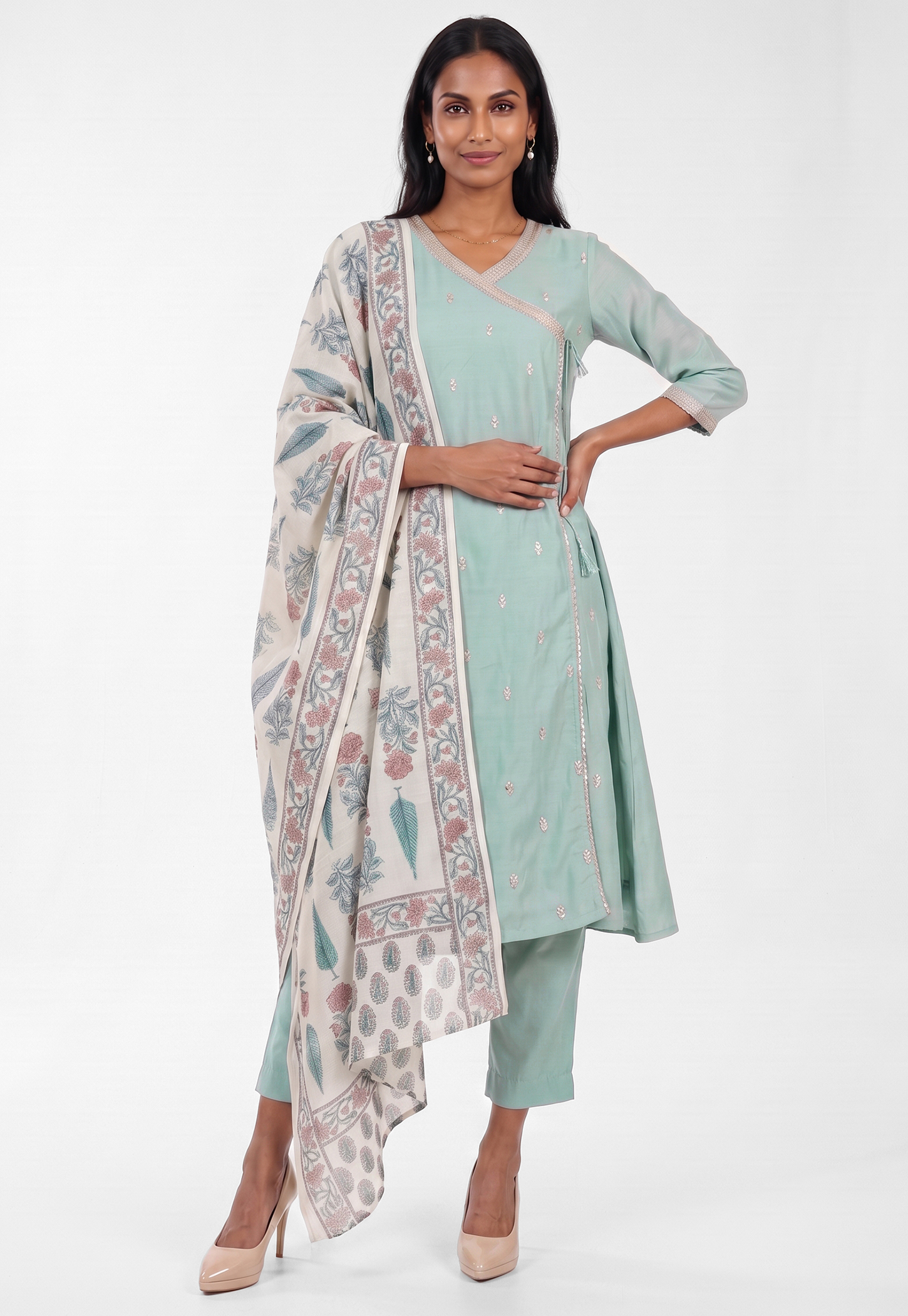 Women Embroidered A-line Kurta Set-picture-19