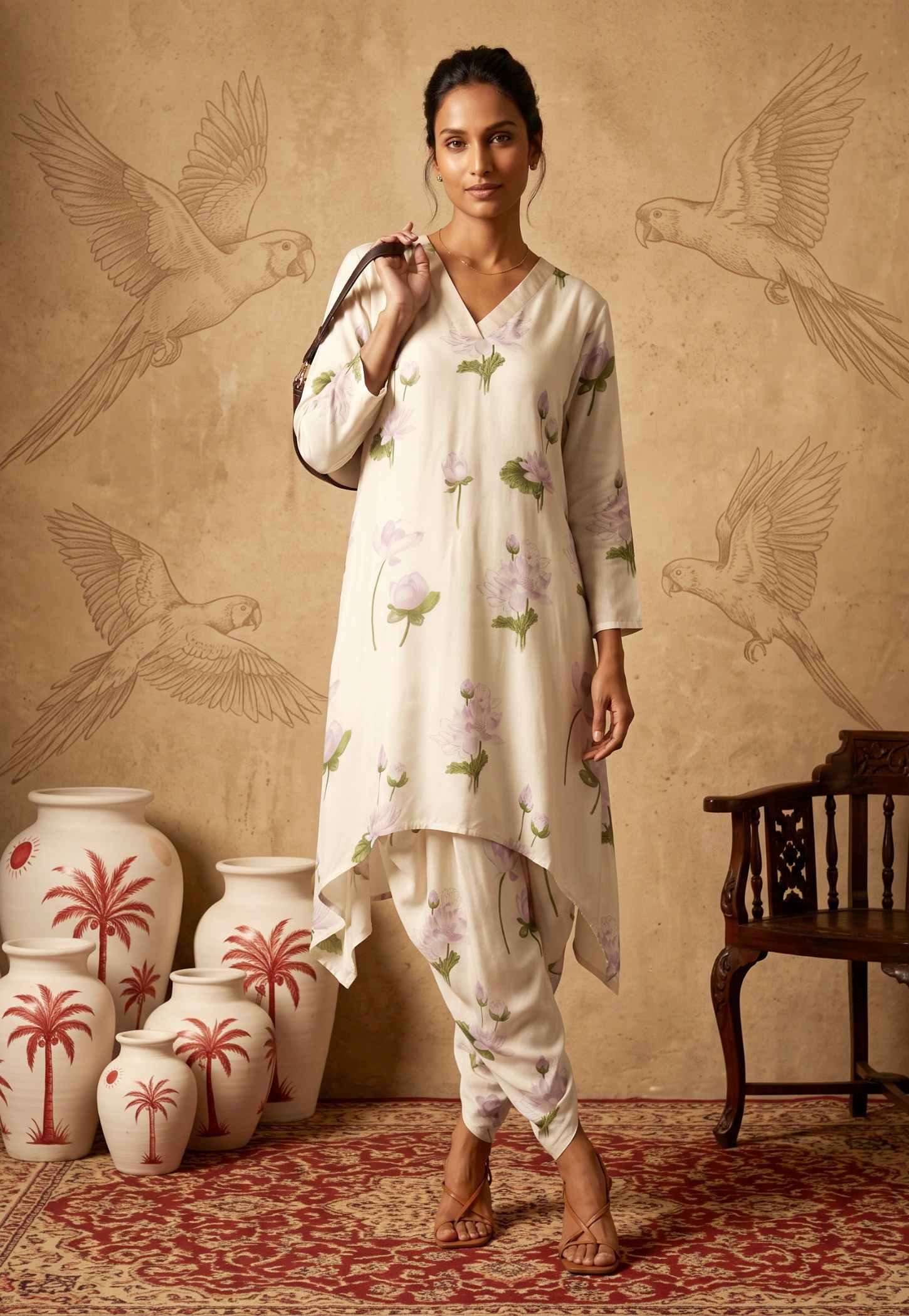 Women Floral Print Dhoti Pants-picture-40