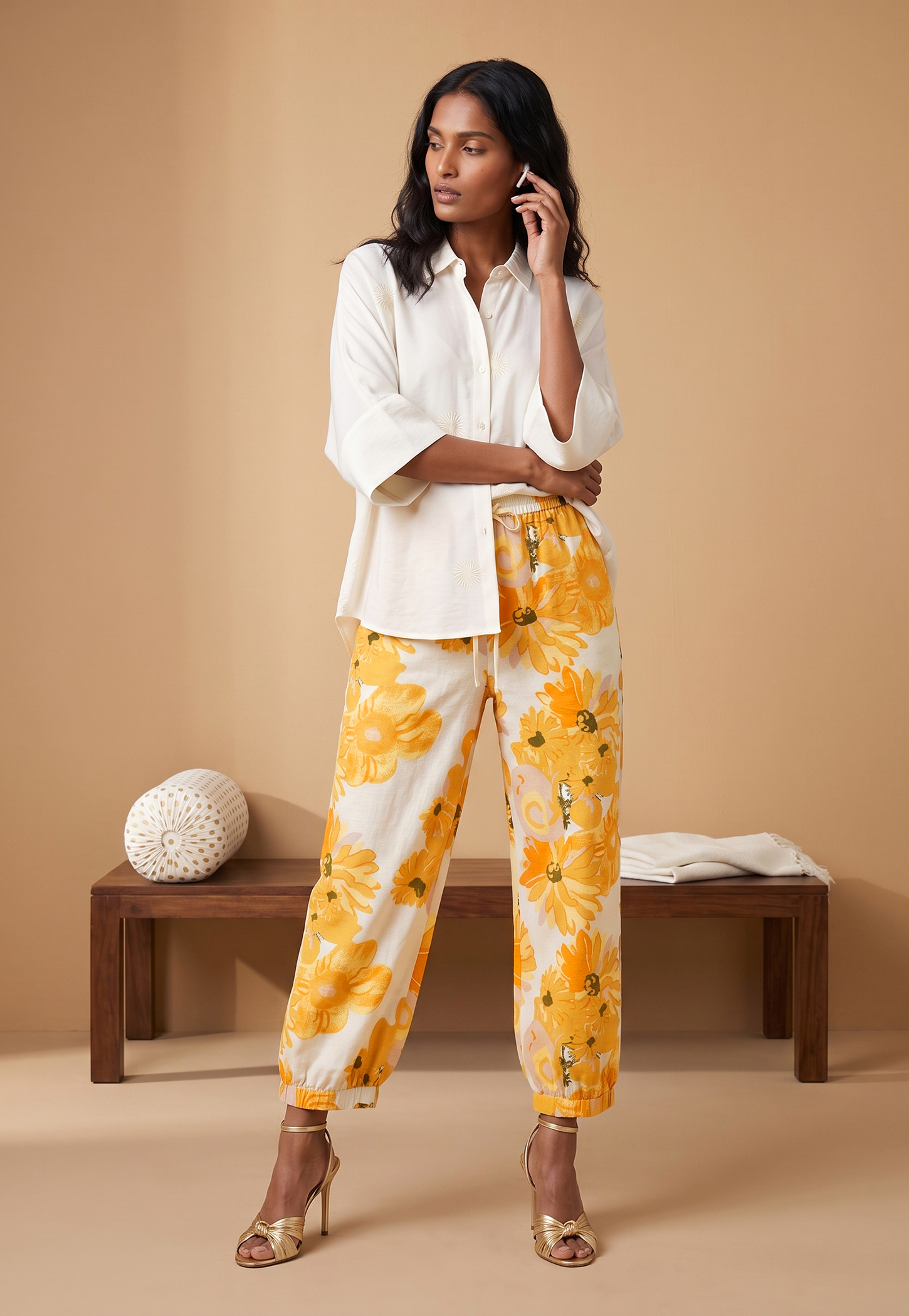 Women Floral Print Harem Pants-image-7