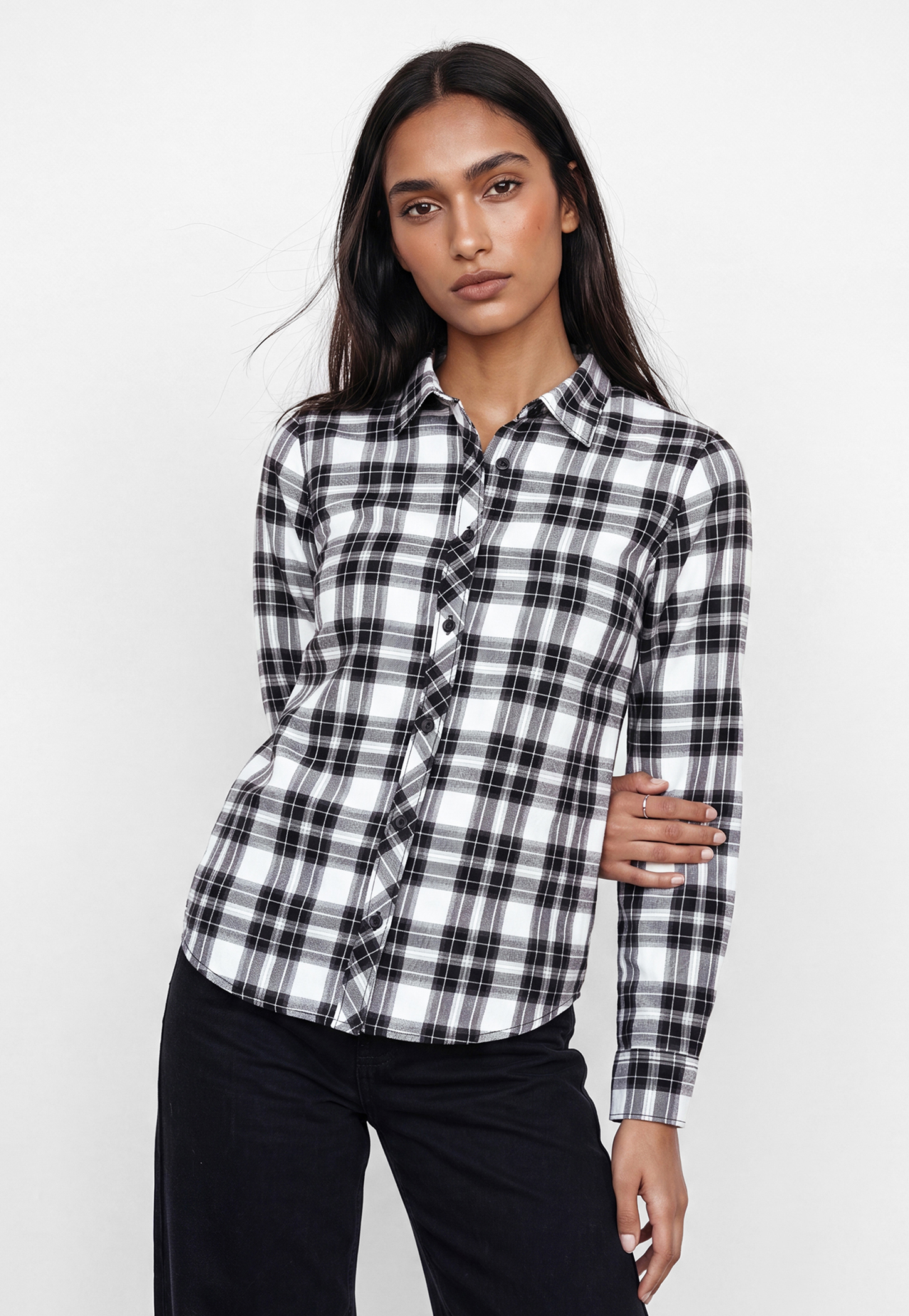 Women Checked Shirt-image-5