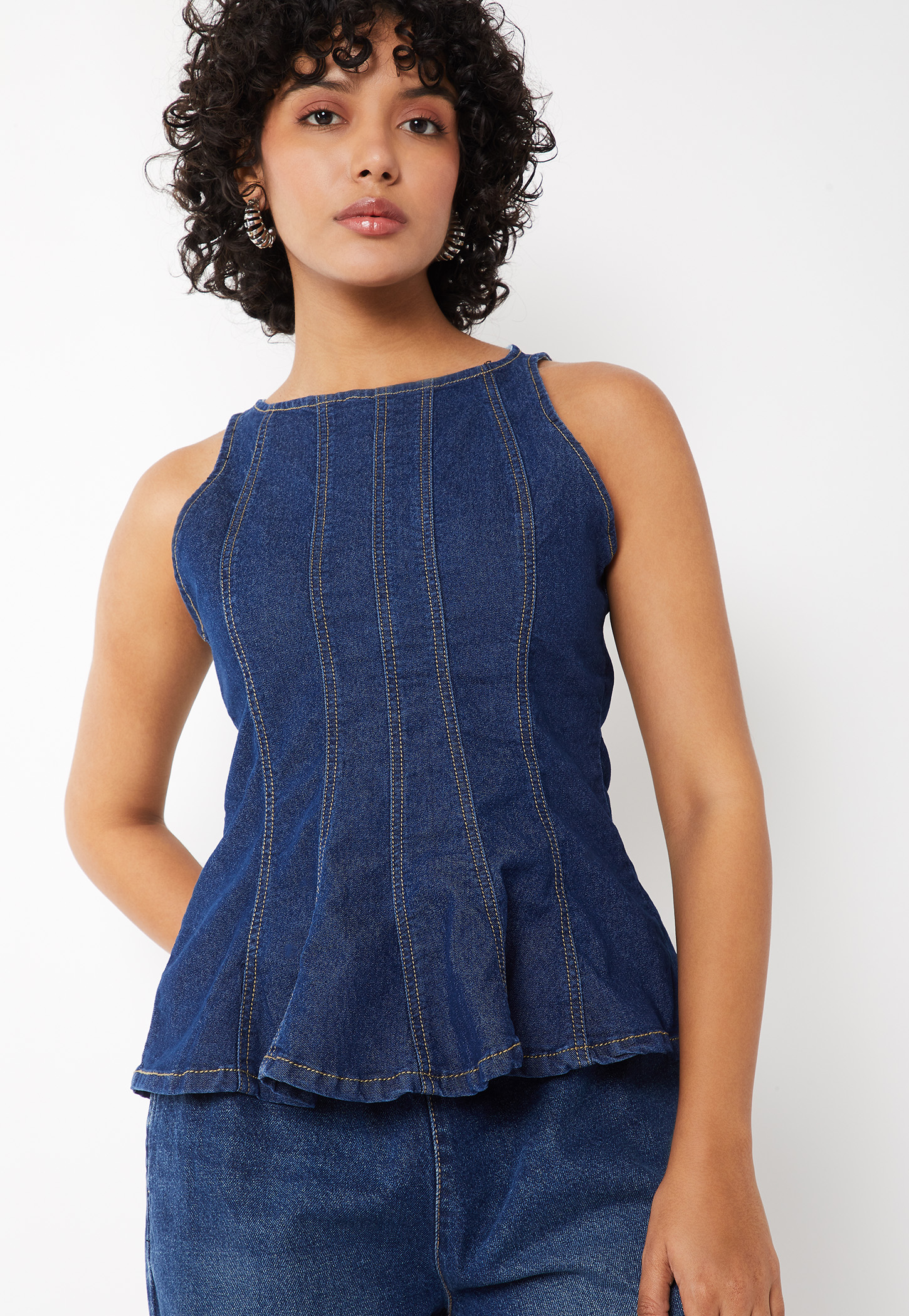 Women Denim Peplum Top-picture-50