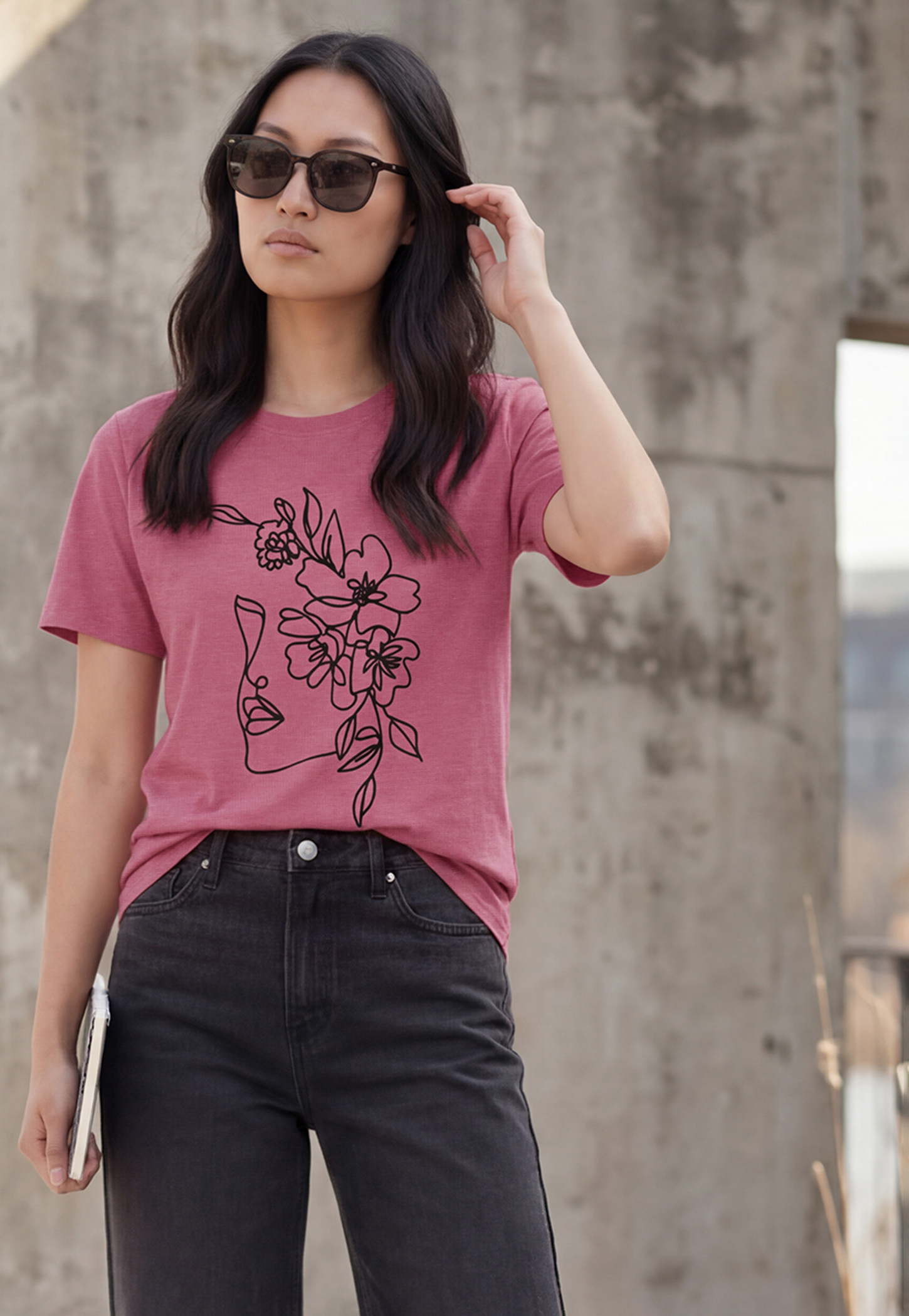 Women Floral Print T-shirt-picture-46