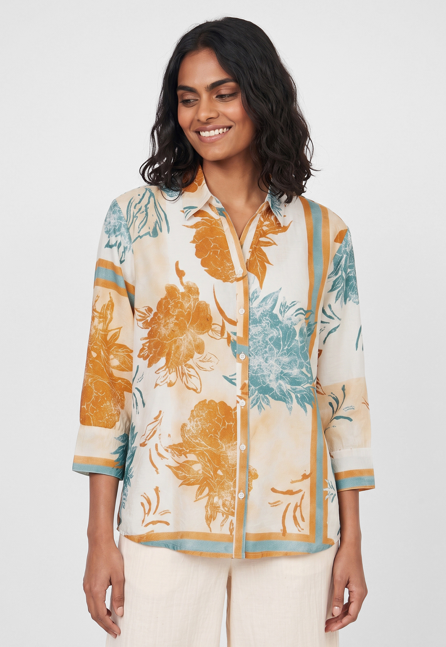 Women Floral Print Shirt-picture-34