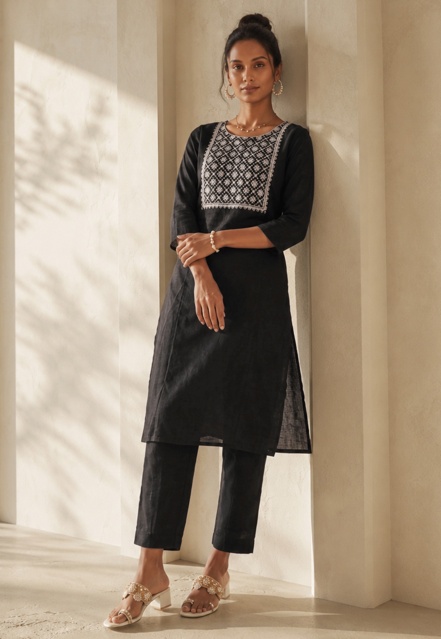 Women Embroidered Straight Kurta Set-picture-20