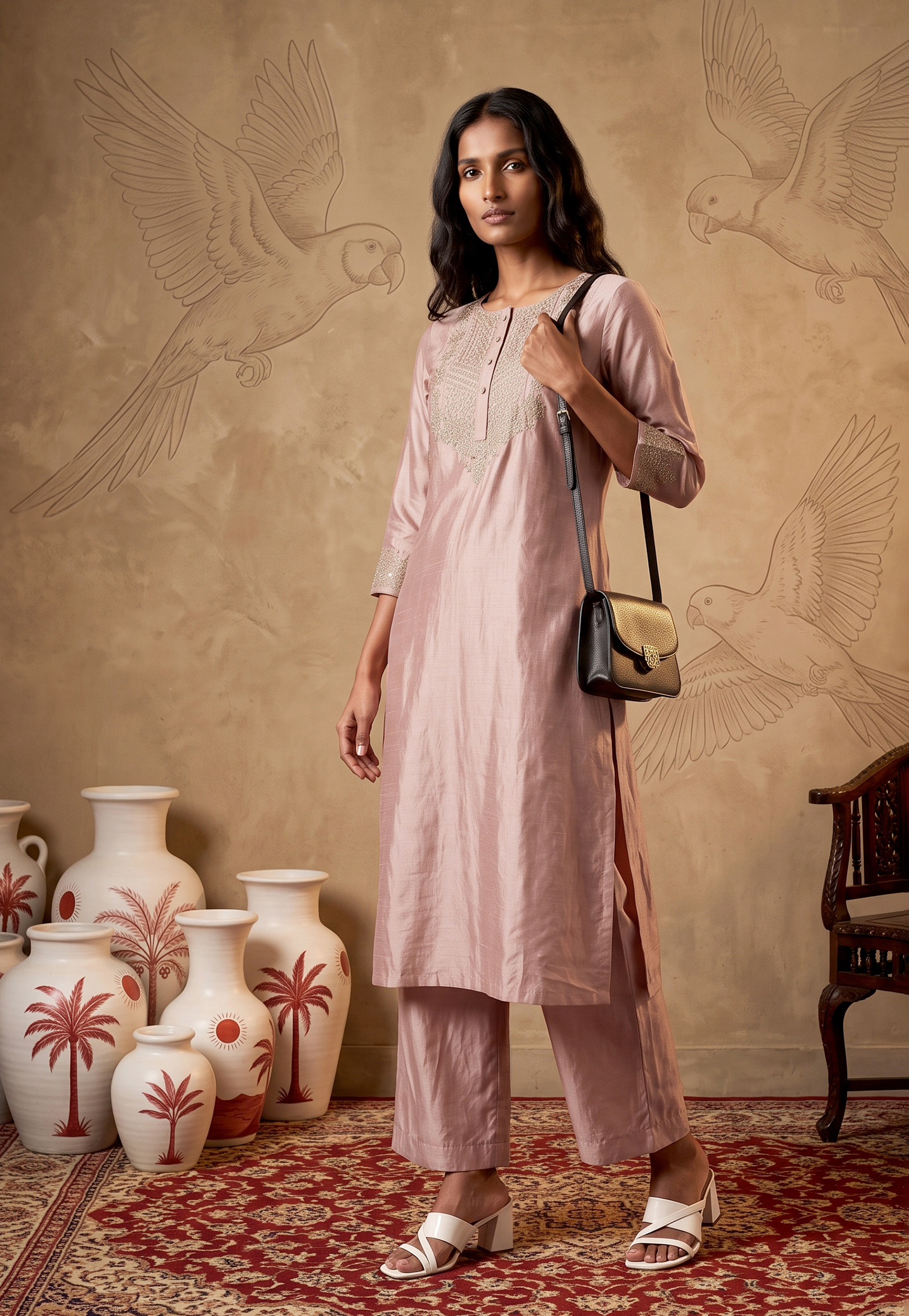 Women Embroidered Kurta Set-image-11
