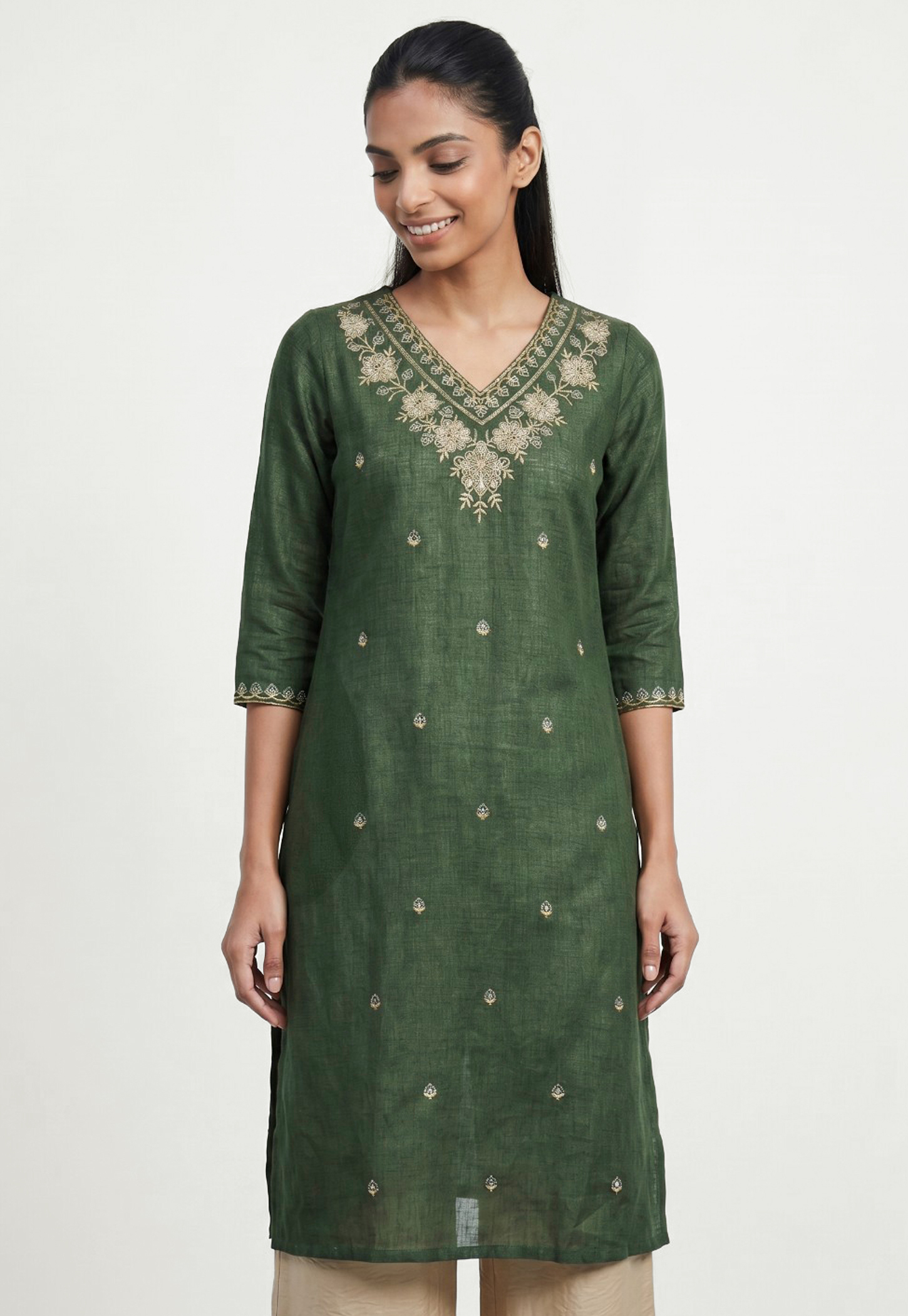 Women Embroidered Straight Kurta-picture-11