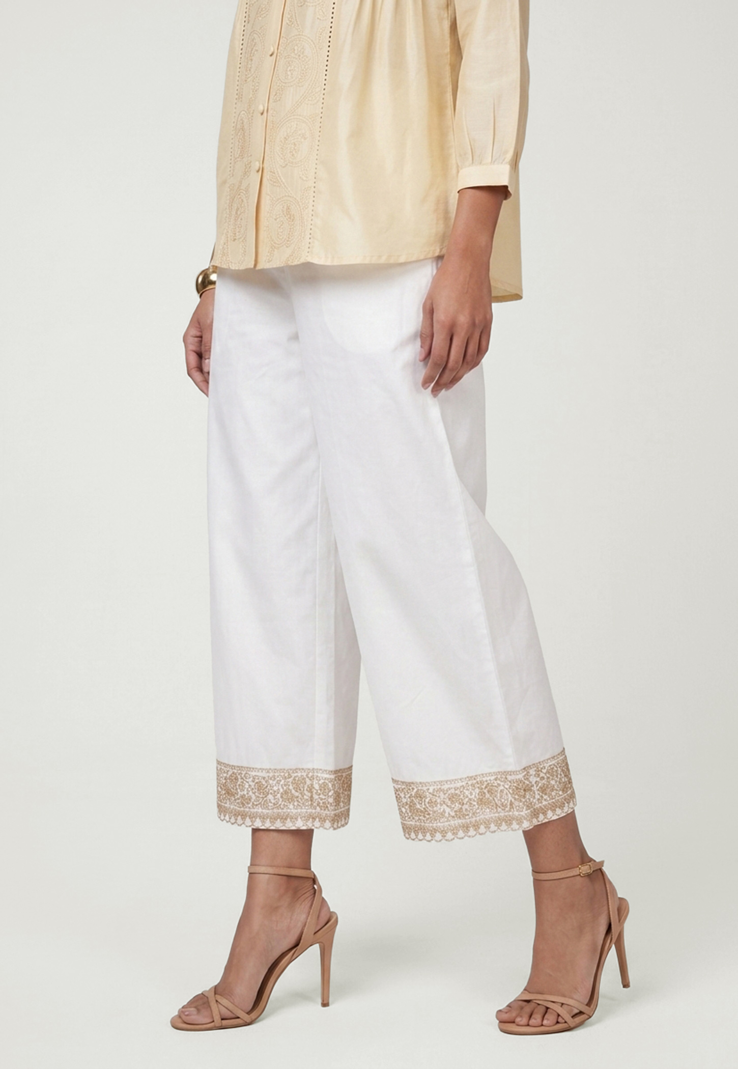 Women Embroidered Hem Palazzos-picture-38