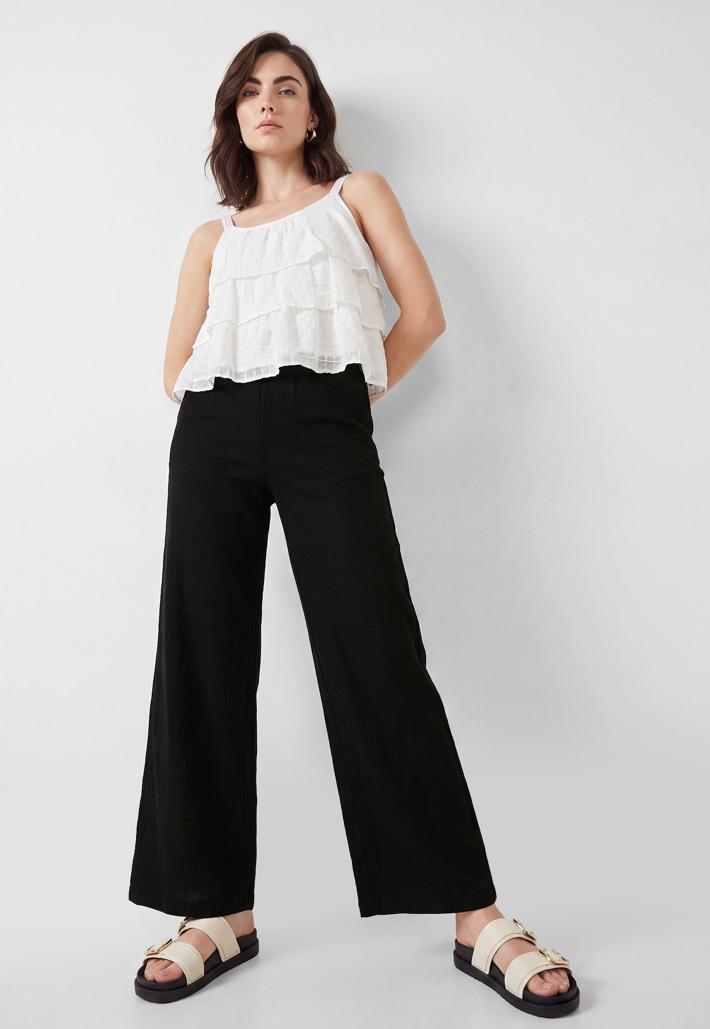Women Solid Pull-on Pants-picture-40