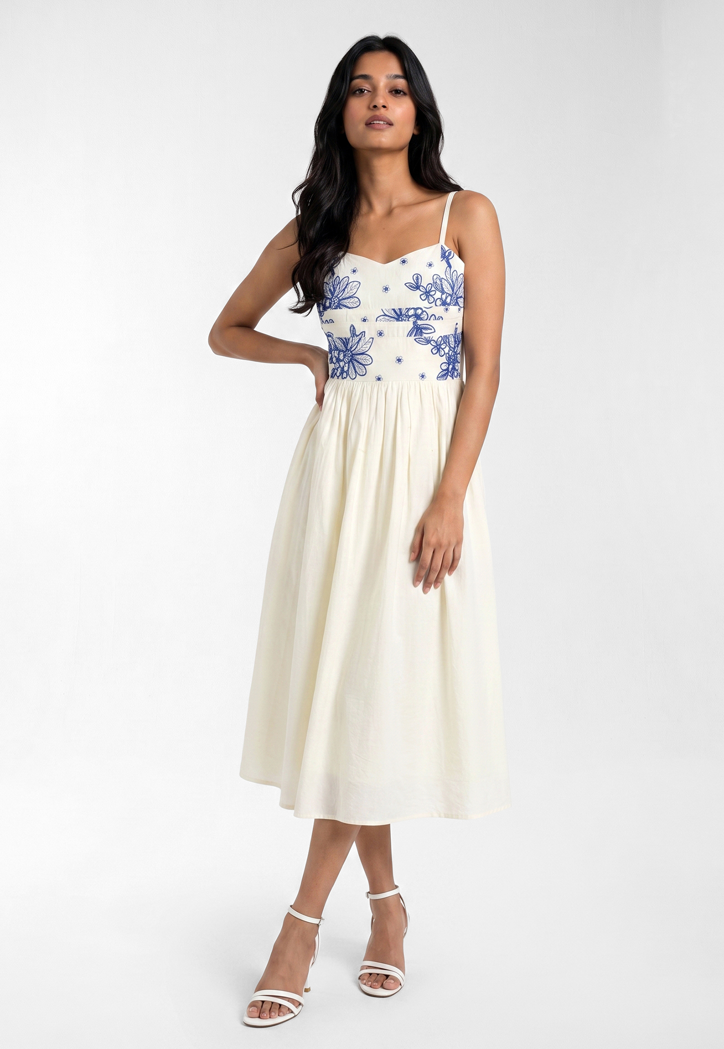 Women Embroidered Midi Dress-picture-32