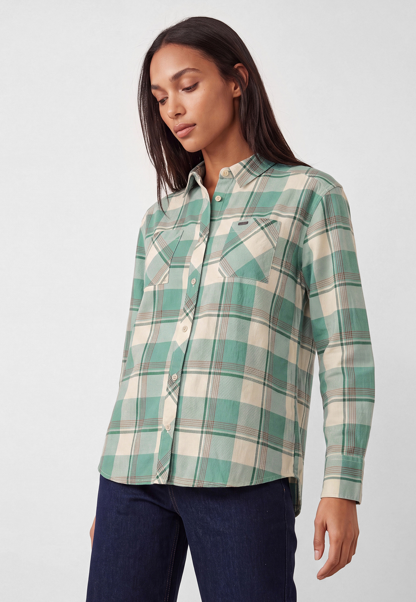 Women Checked Shirt-image-5