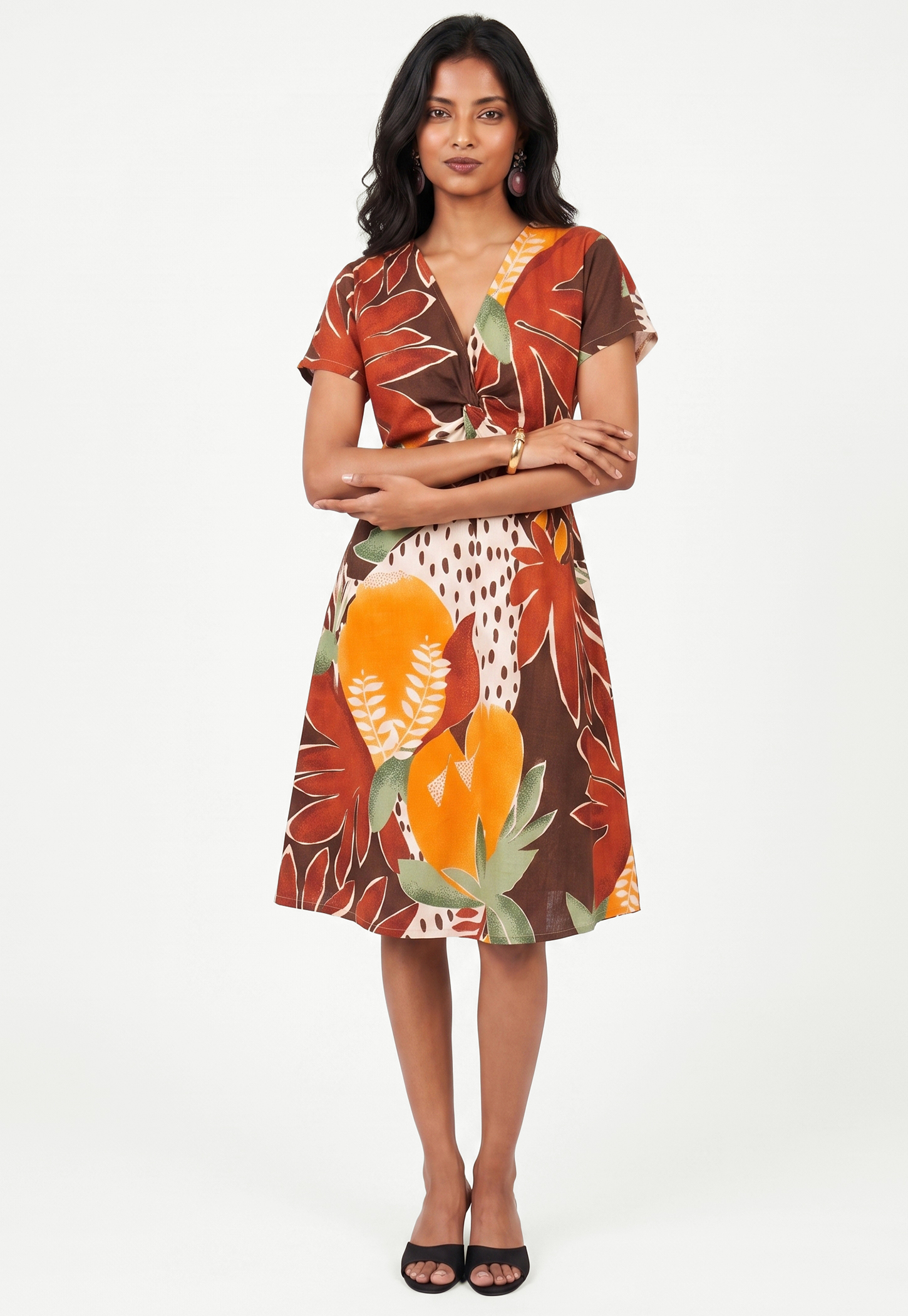 Women Printed Twisted Dress-picture-53
