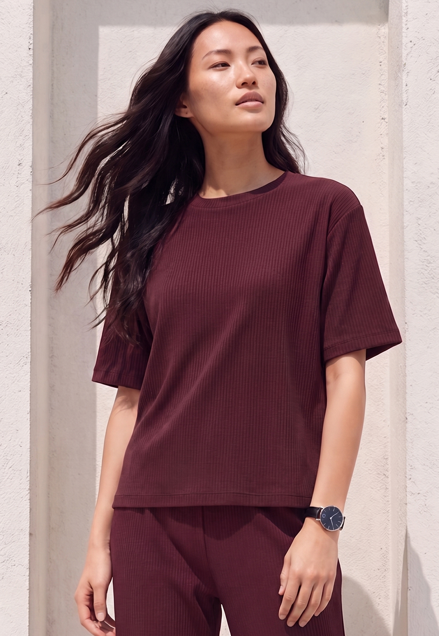 Women Textured T-shirt-picture-39